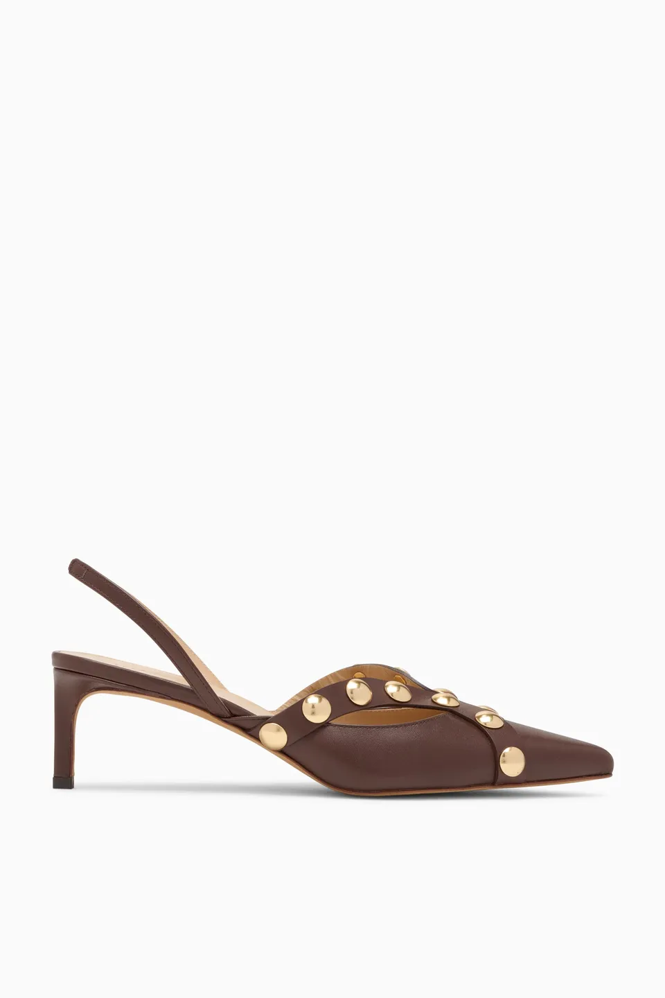 Ulla Johnson Vendome escarpins cuir marron Sequoia 55mm