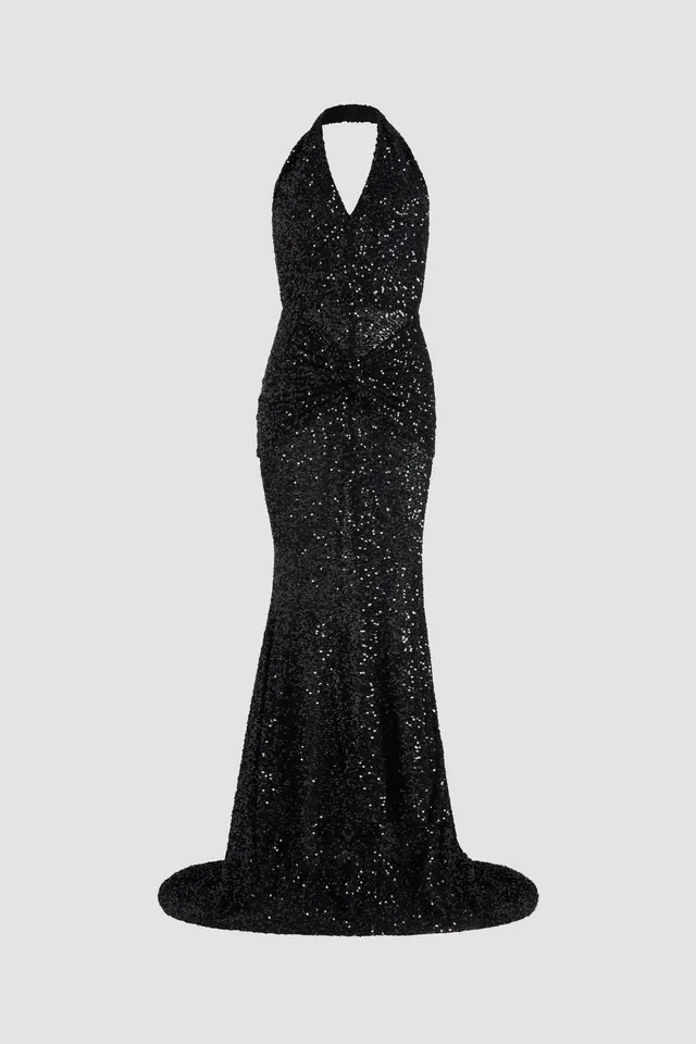 Patou DR199 H25DR199 robe sequins noire maxi