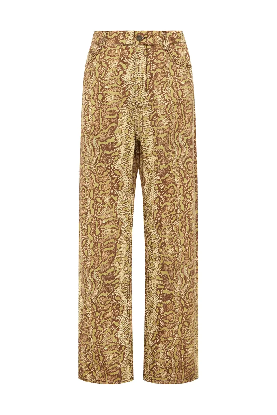 Alemäis Boa Denim Mid Rise Jean jean droit animal