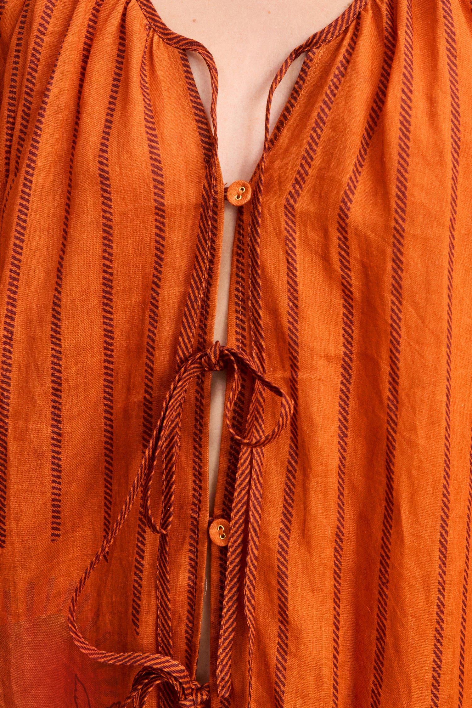 Alemäis Boathouse robe chemisier midi coton imprimée