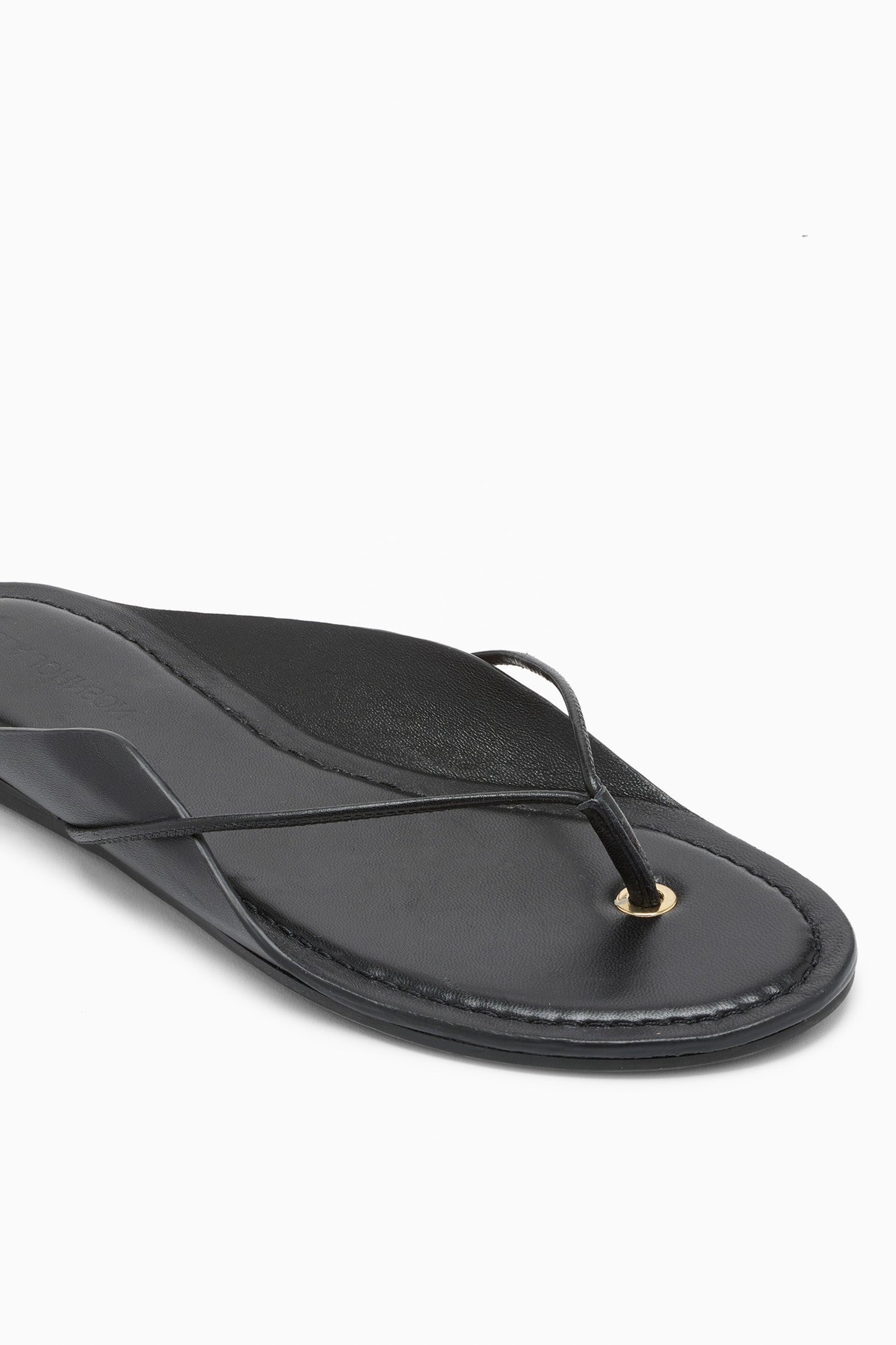 Ulla Johnson Aves tongs cuir noir fabriquées Italie
