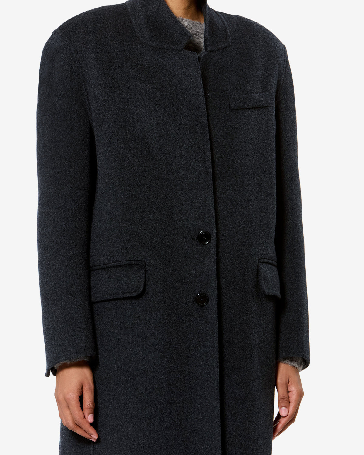 Isabel Marant Clesa manteau laine anthracite