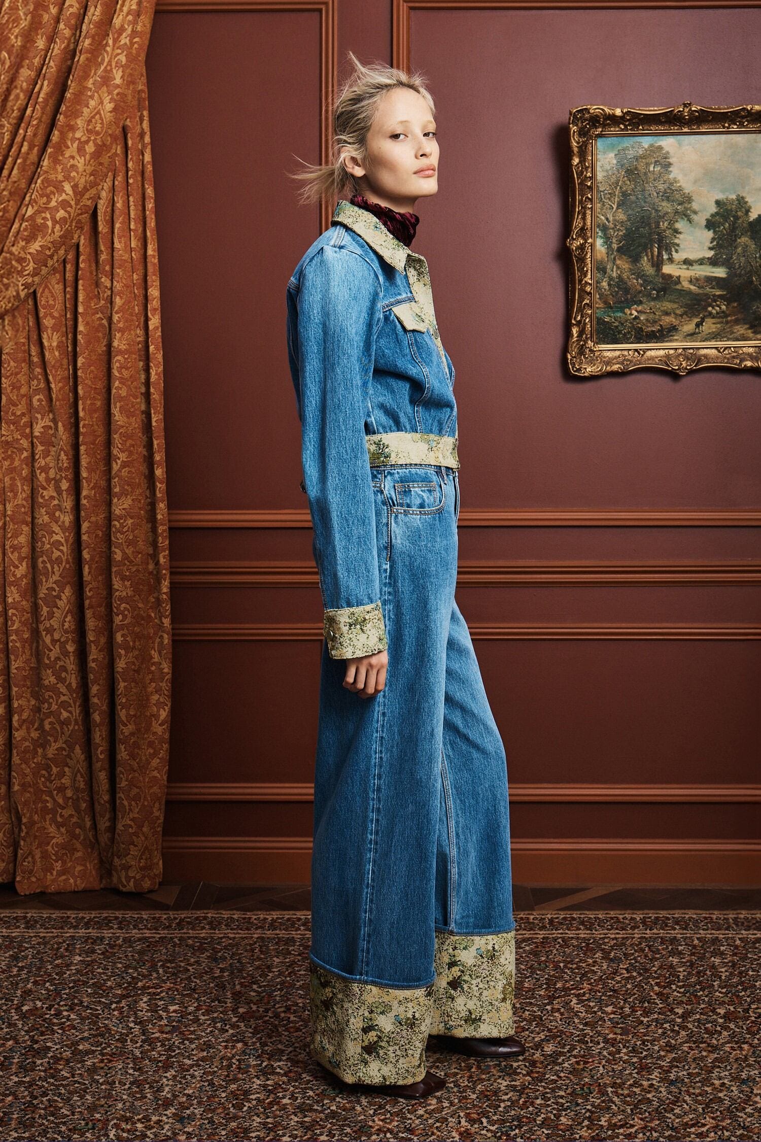 Alemäis Marcel veste jean courte jacquard taille 10