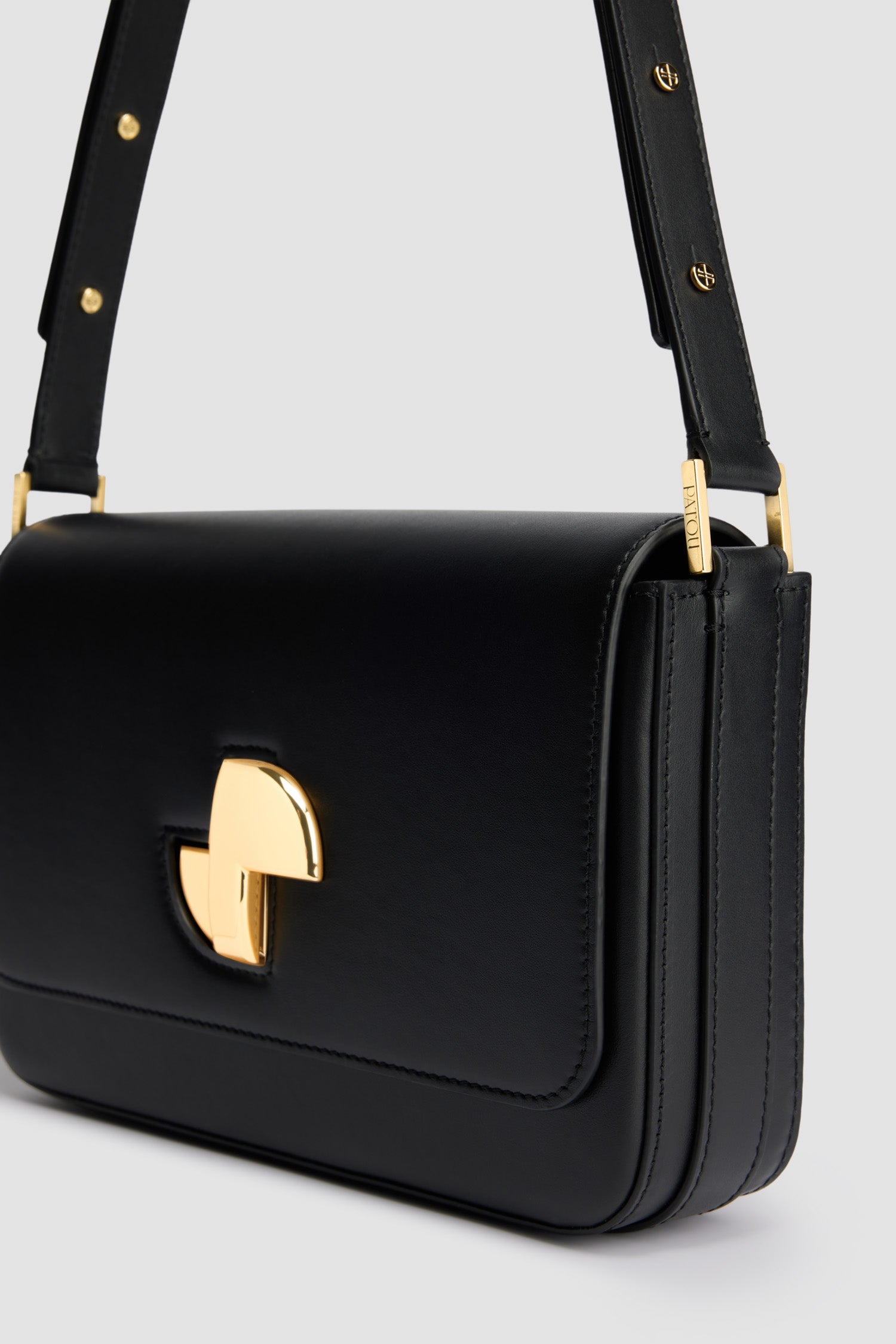 Patou Le Classic Lock sac cuir noir TU fermoir doré