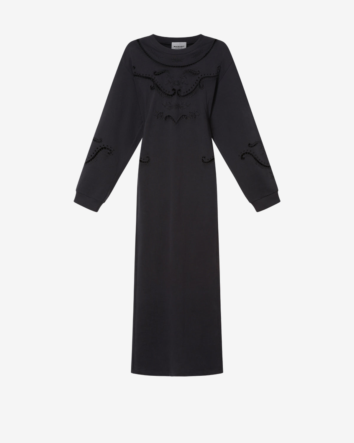 Isabel Marant Enaelle robe longue coton noir délavé