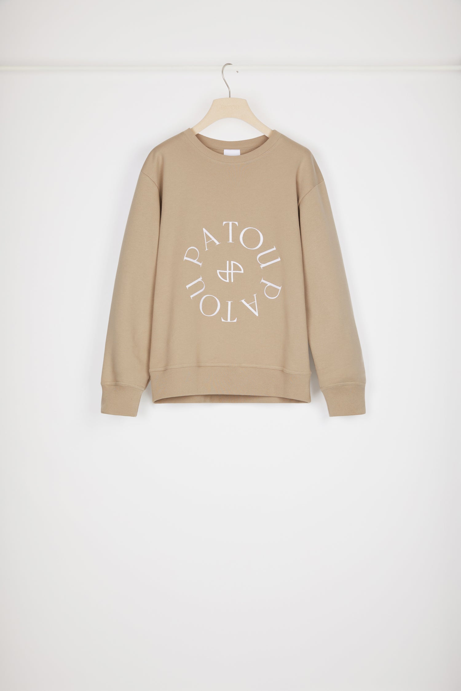 Patou JE070 sweat Parchment coton bio logo