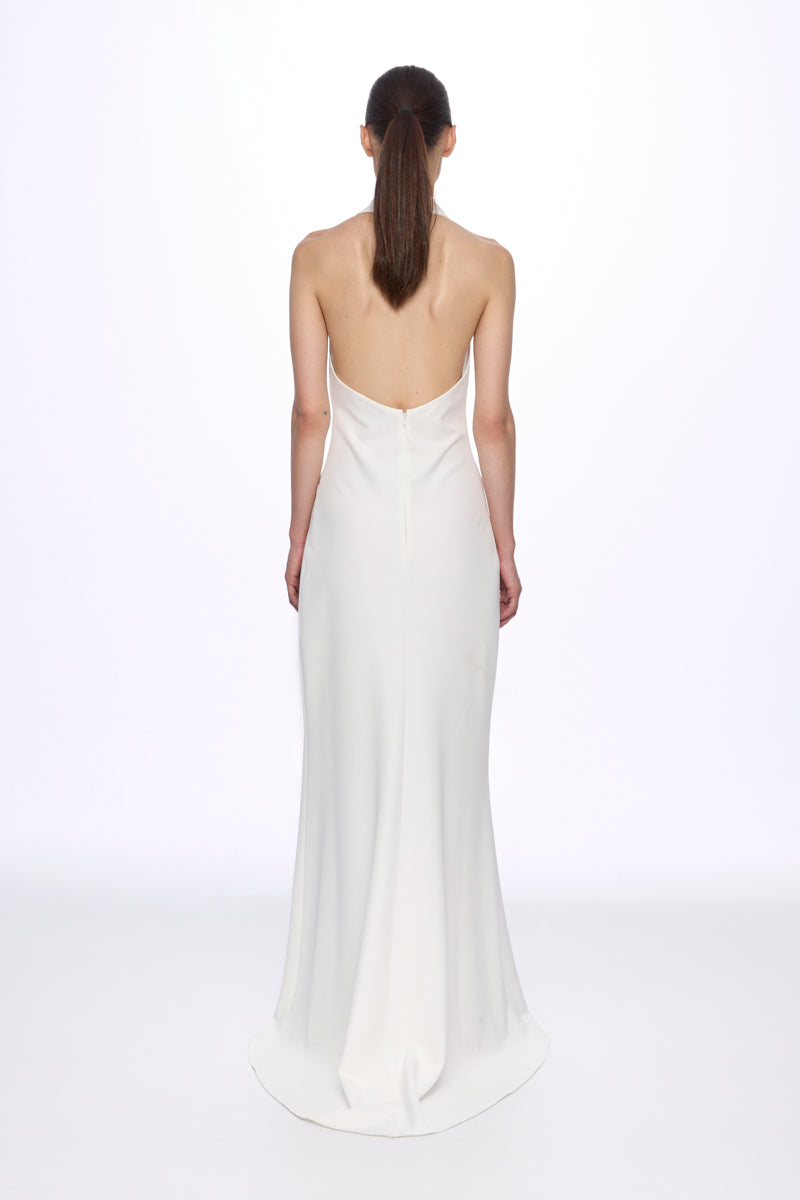 ATU Body Couture robe maxi blanche licou boutons S