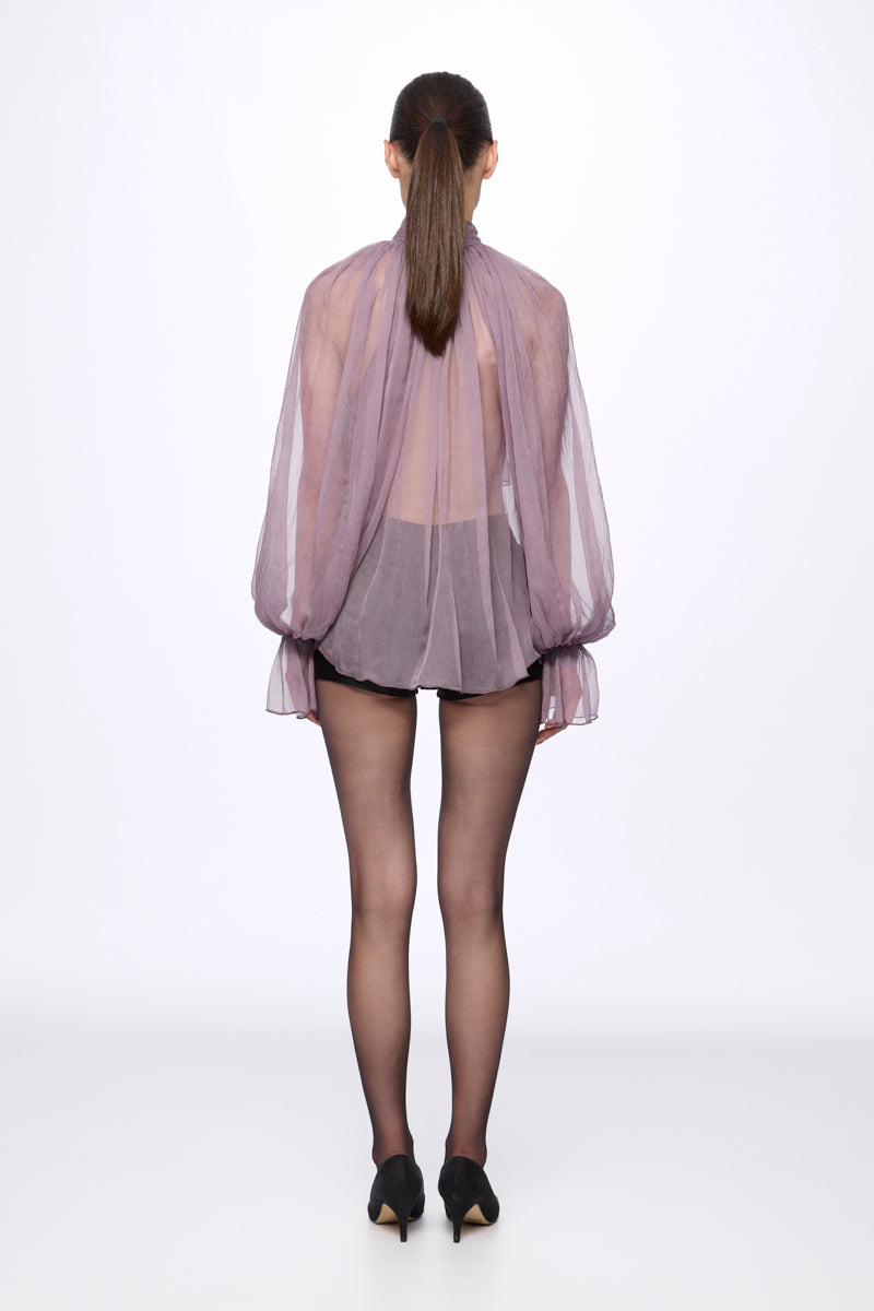 ATU Body Couture Silk chemisier lavande soie foulard