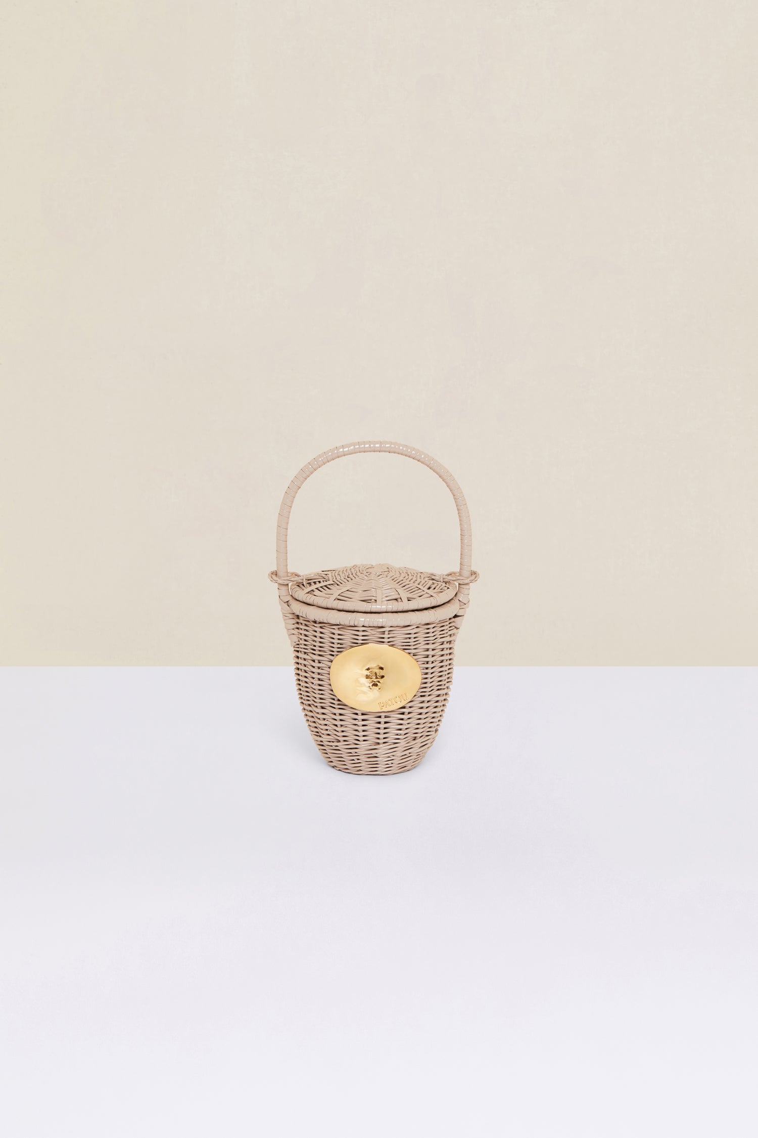 Patou AC003 sac bucket osier beige Parchment