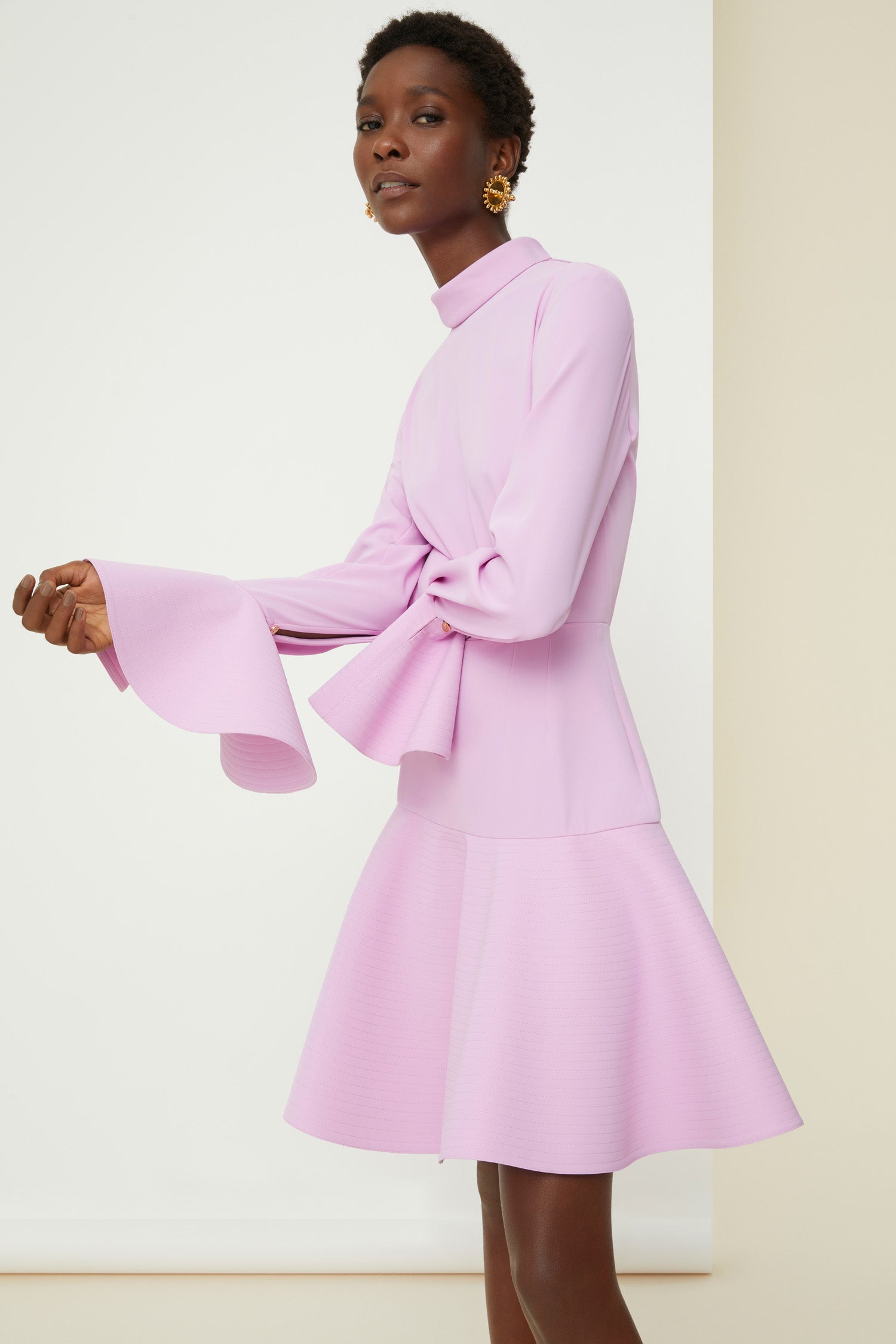 Patou DR064 mini robe cady recyclé lilas 3D