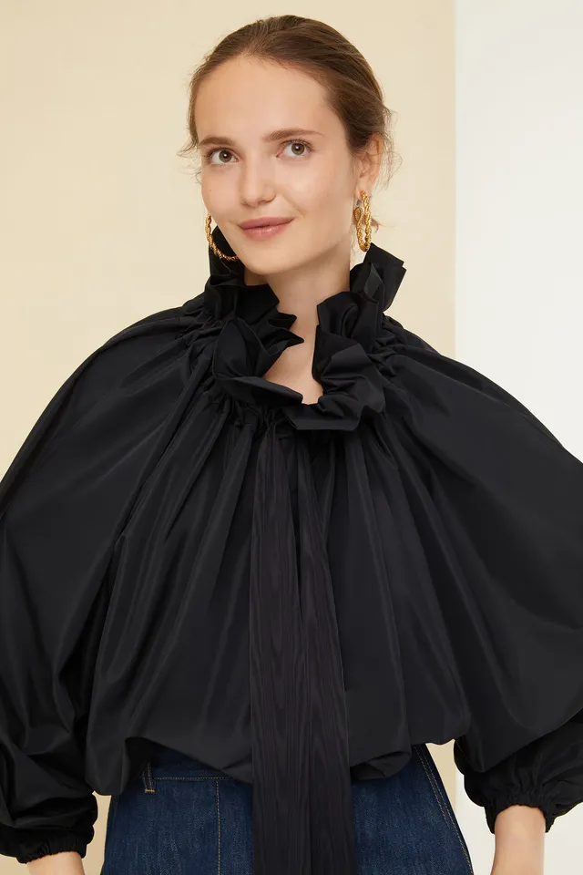 Patou Tops & Shirts TO017 top faille recyclée bleu nuit 34