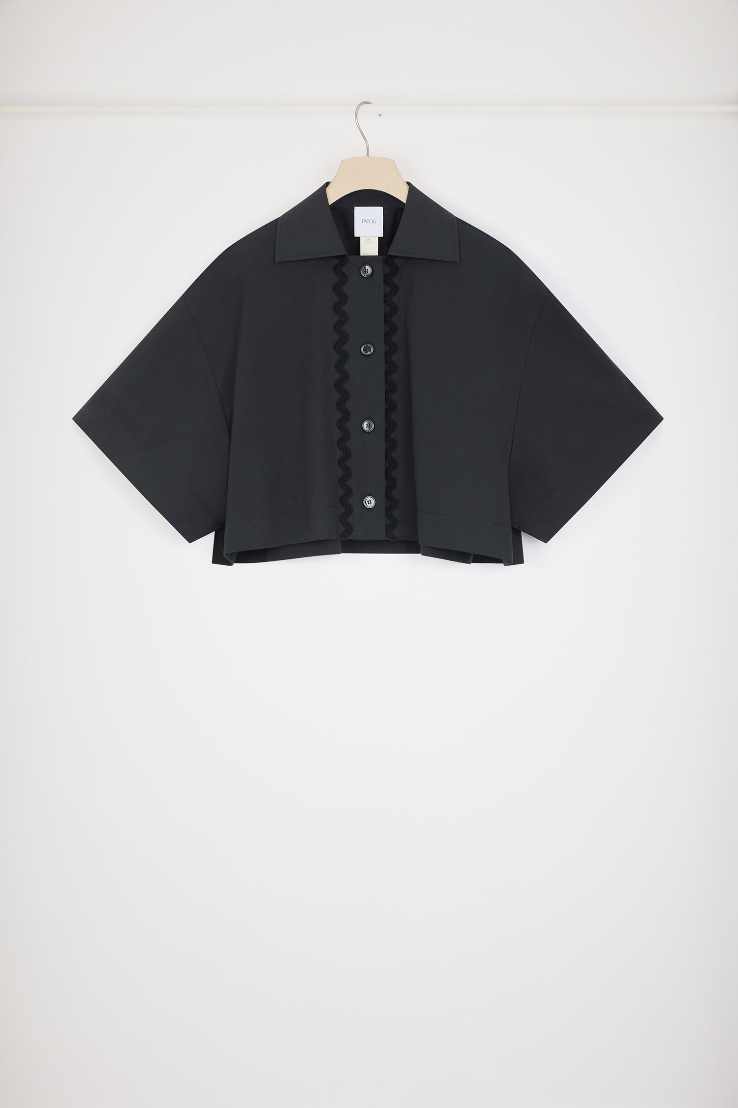 Patou Tops P24BL0320017999B chemise coton noir 36