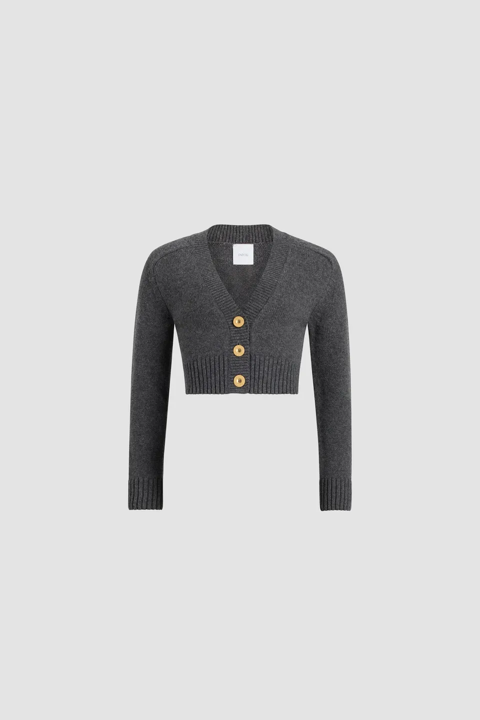 Patou KN277 cardigan court laine cachemire Mercury
