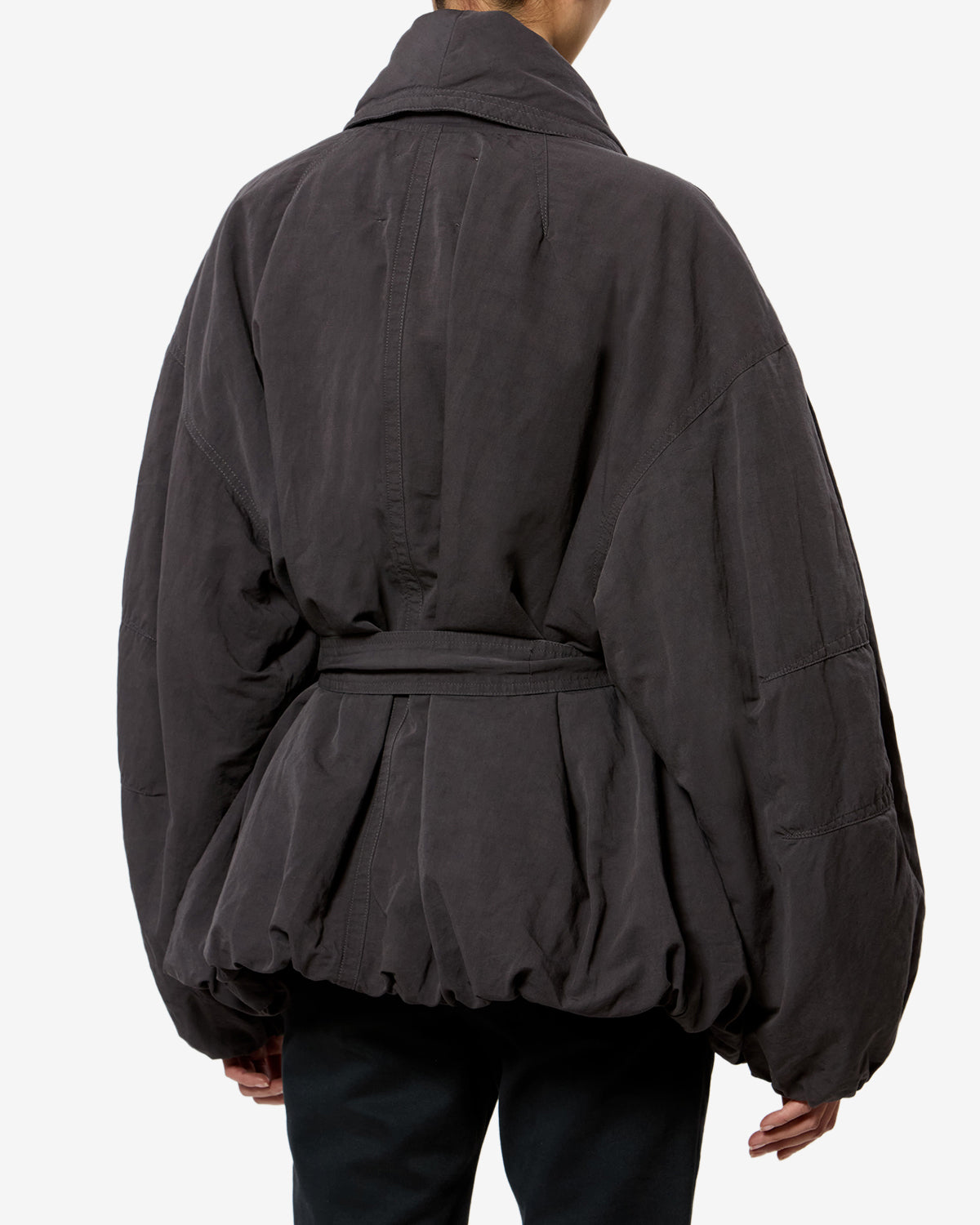Isabel Marant Volinda manteau bleu nuit ceinturé