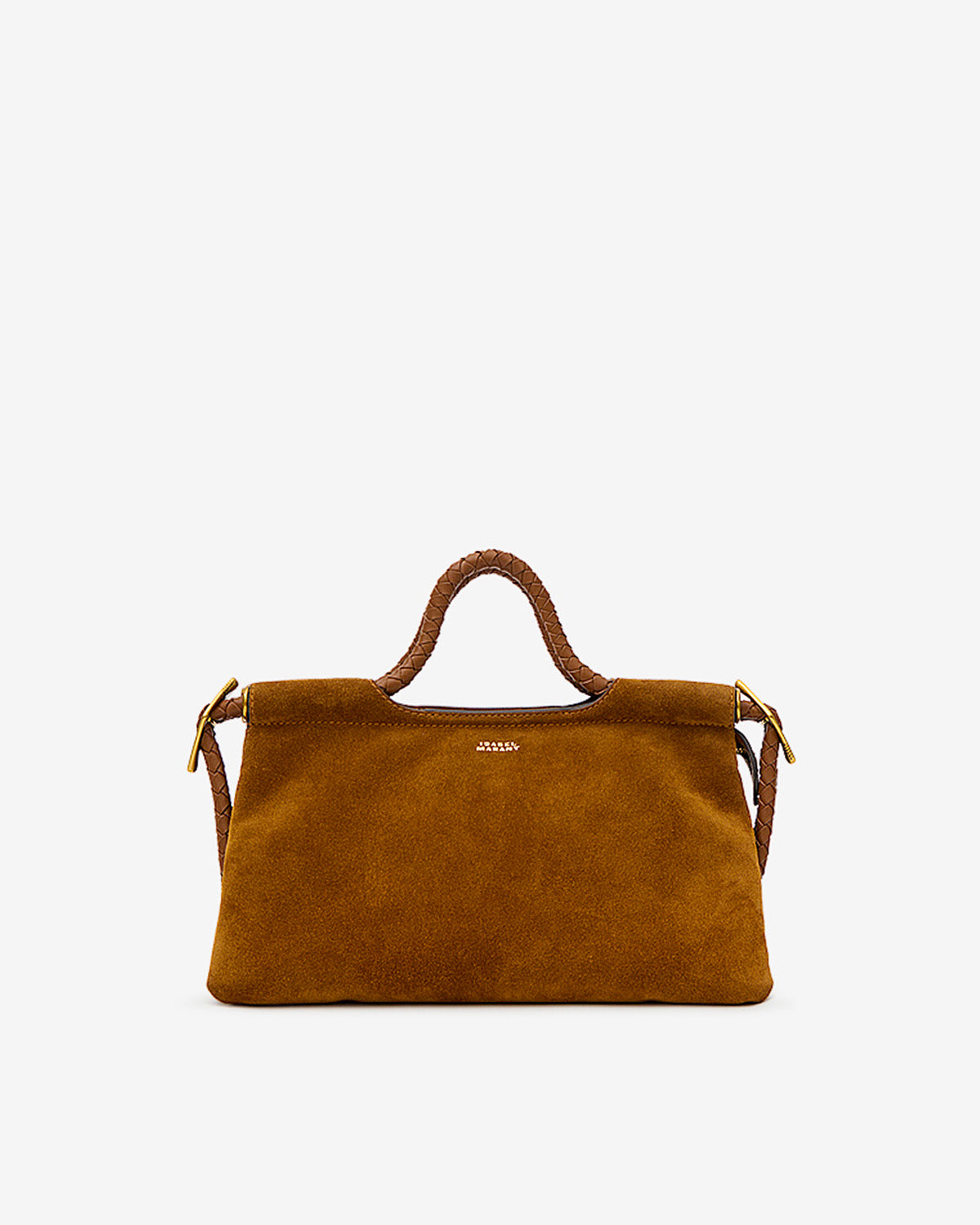Isabel Marant Pipa M sac cuir velours cognac