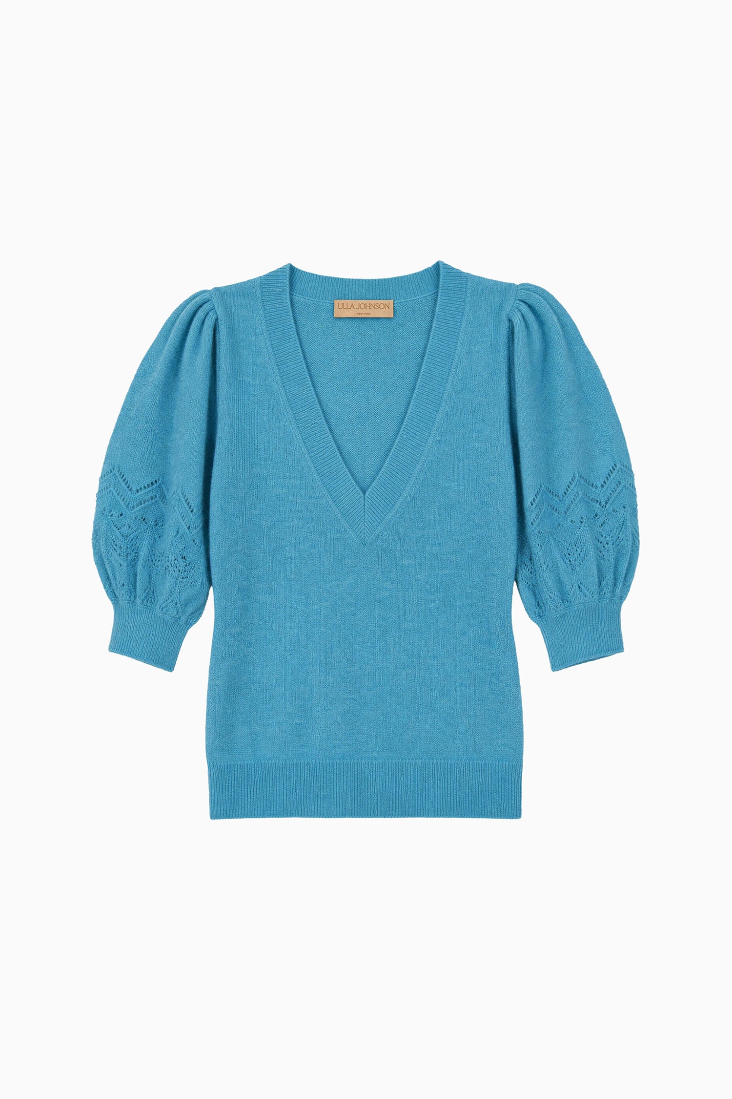 Ulla Johnson Reina Top Cachemire Bleu Cerulean