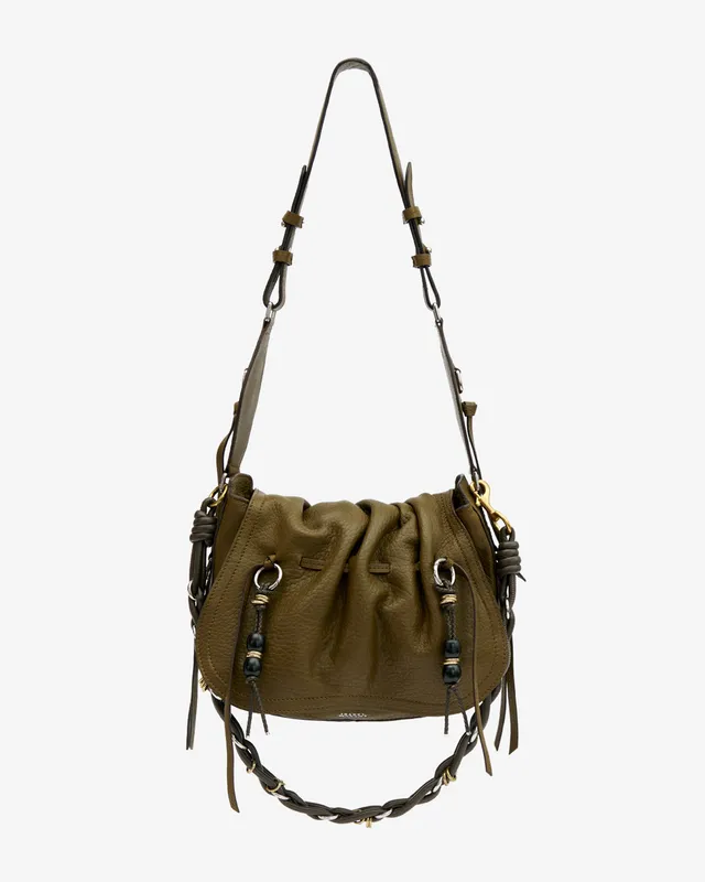 Isabel Marant Bolton sac cuir grainé kaki épaule