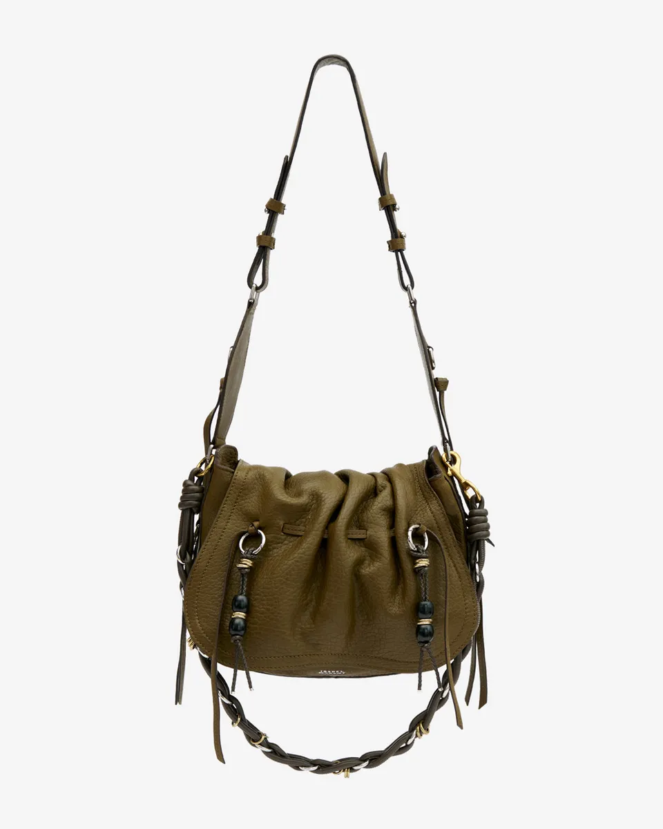 Isabel Marant Bolton sac cuir grainé kaki épaule