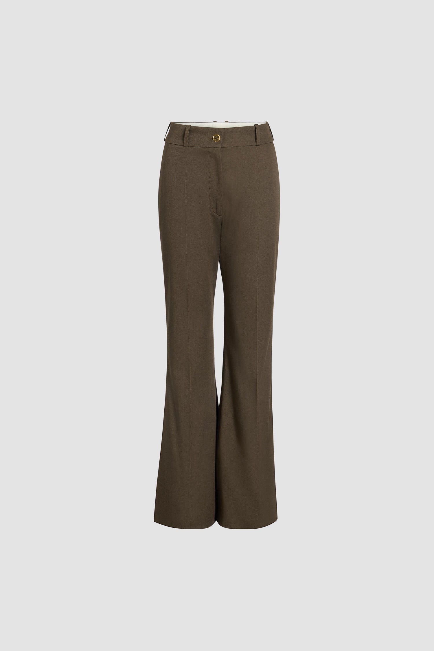 Patou P25TR0420074808B pantalon coton marron évasé