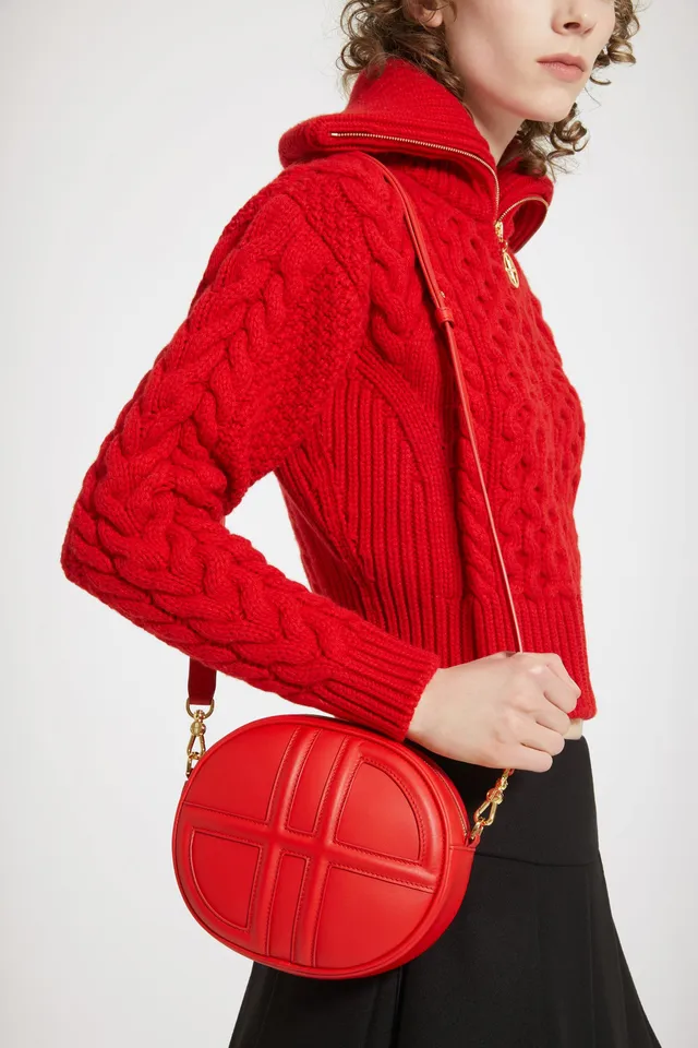 Patou BA004 sac cuir rouge Racing Red 21 cm