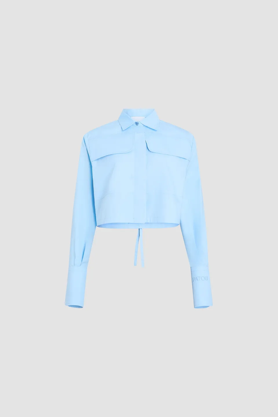 Patou Safari Chemise Coton Bleu Riviera Manches