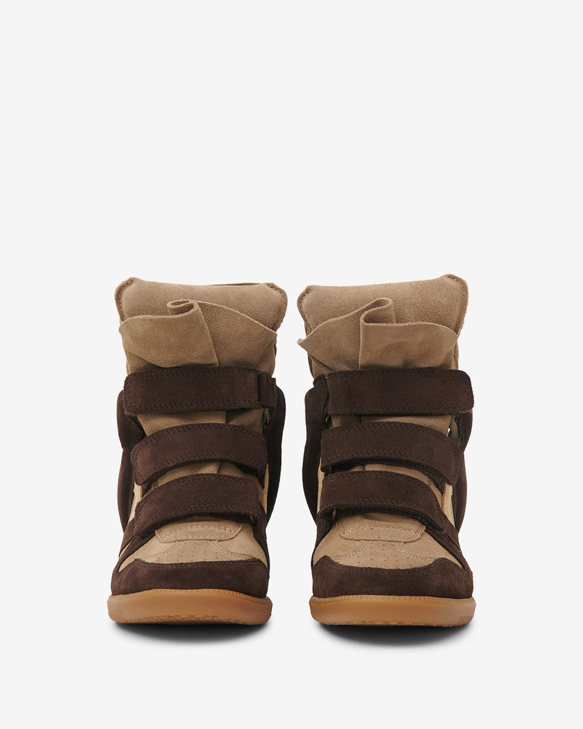 Isabel Marant Bekett baskets compensées chocolat