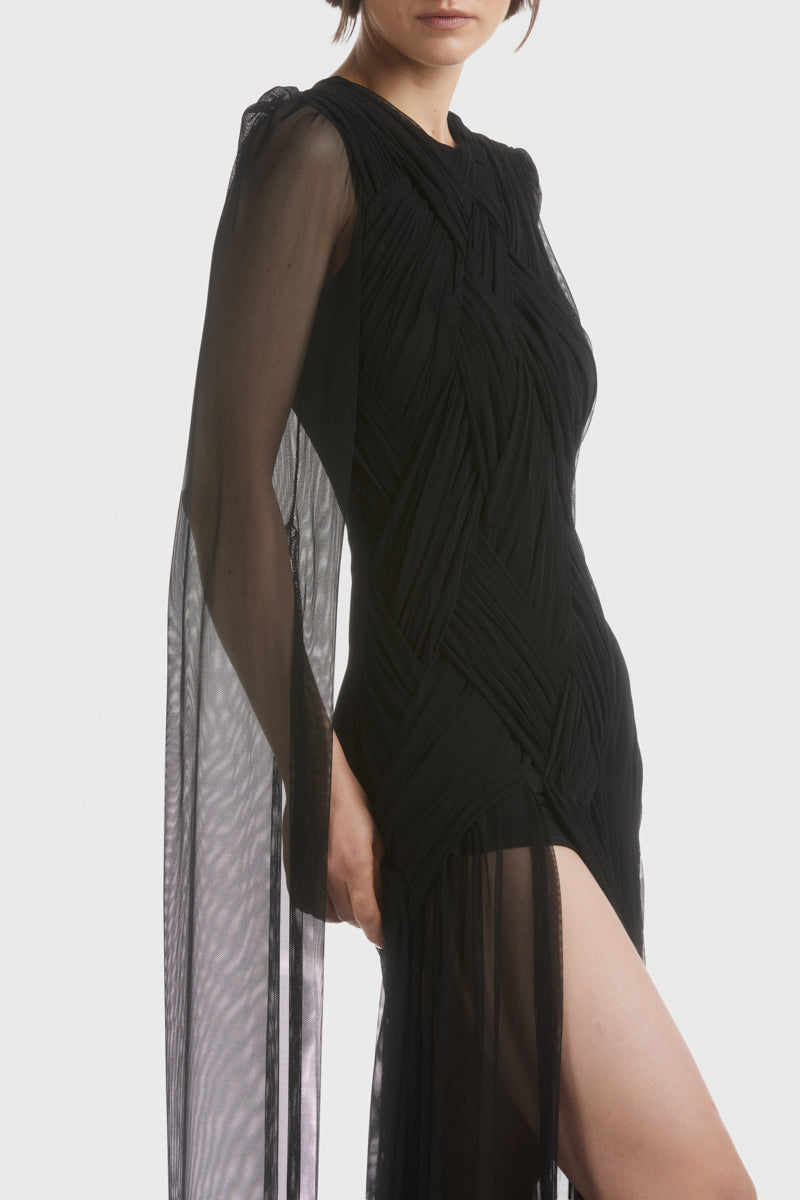 ATU Body Couture Emotional Black Dress robe longue noire taille S