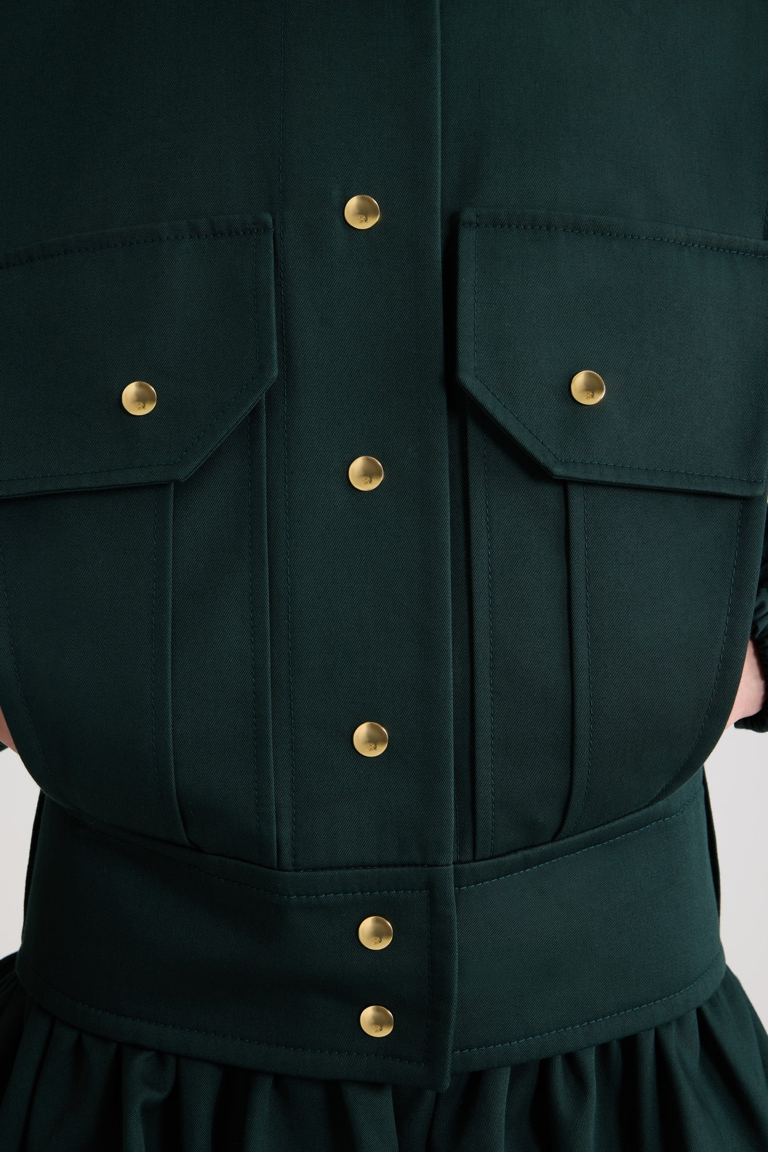 Patou H25OU040 bomber gabardine vert jardin