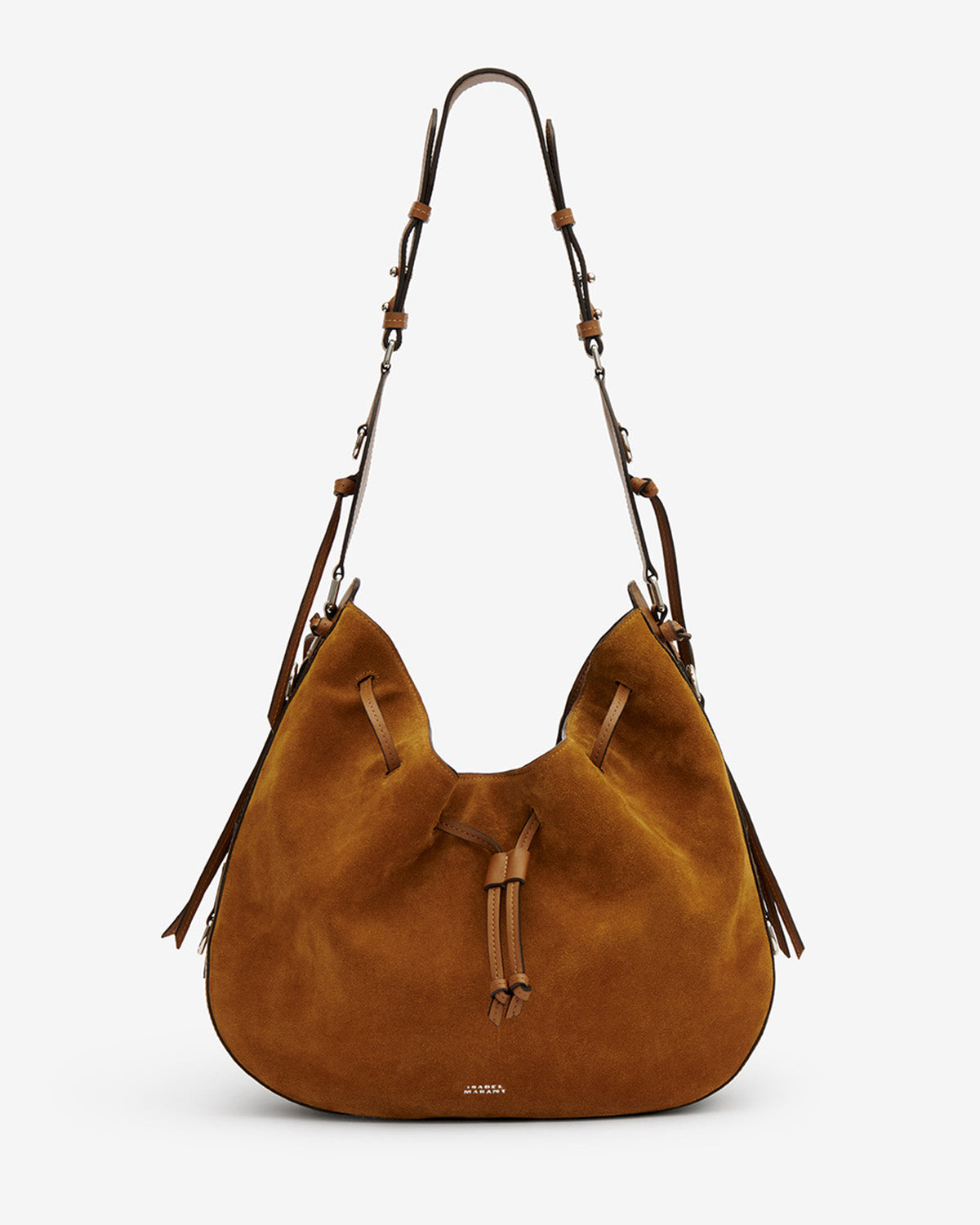 Isabel Marant Bolton Hobo sac cuir velours cognac