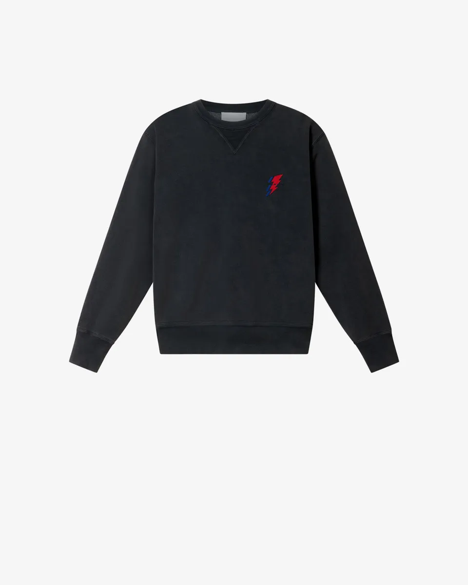 Isabel Marant Mike sweatshirt coton noir délavé