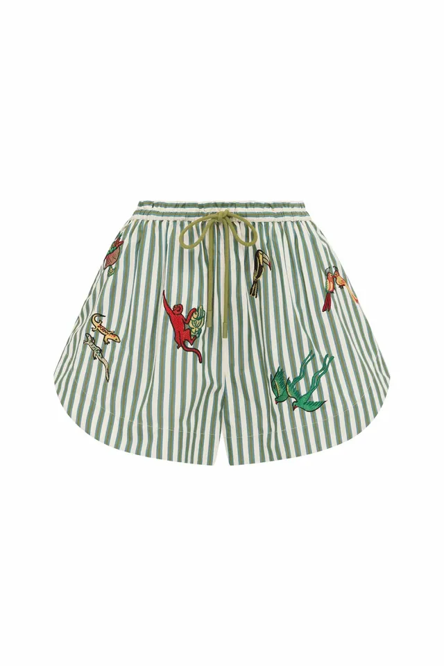 Alemäis Bisou Embroidered Short femme coton bio brodé