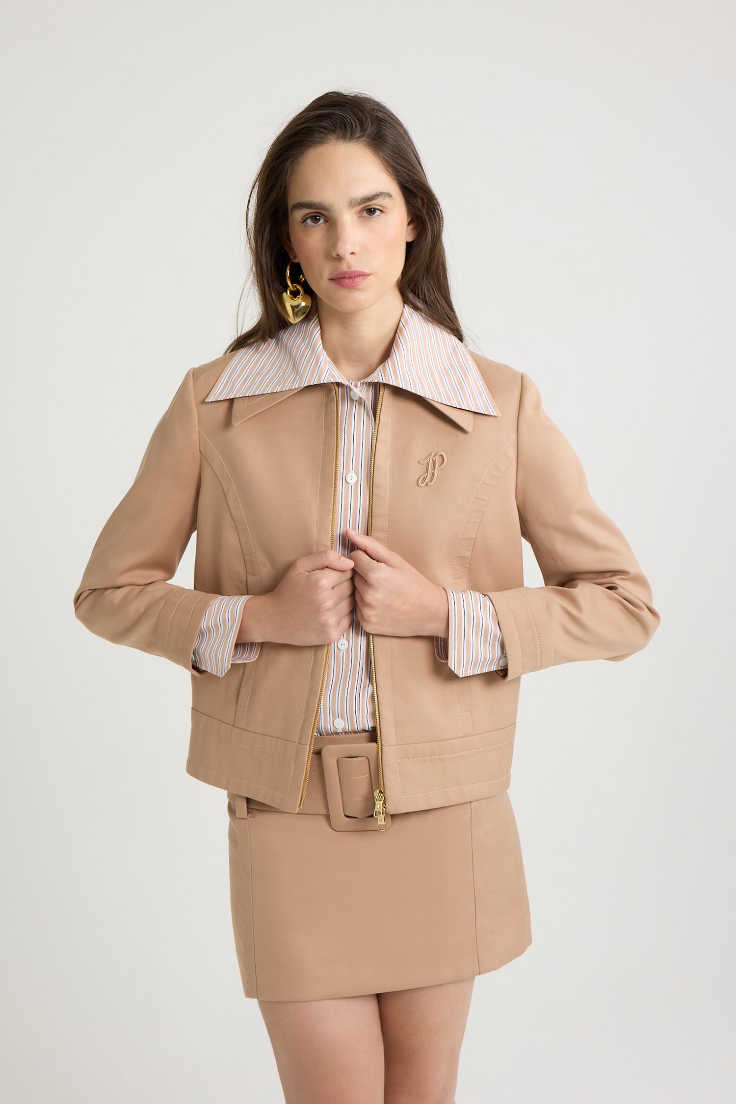 Patou P25OU0360203118P veste coton beige