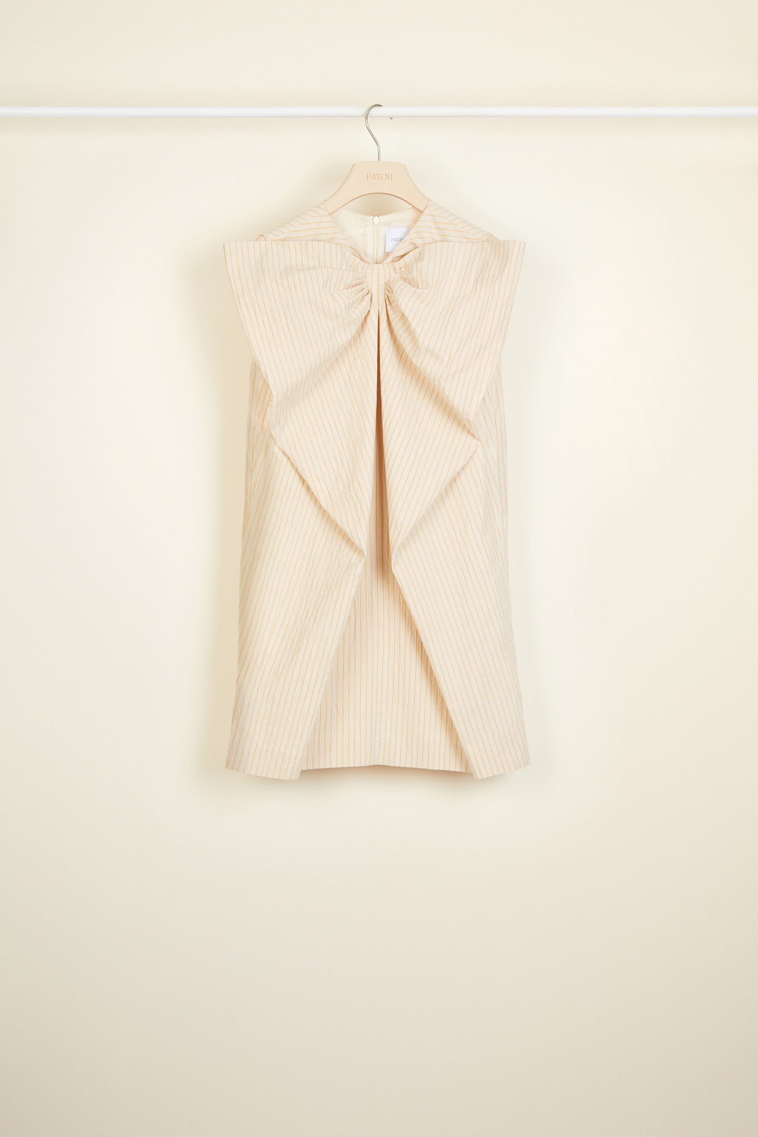 Patou DR025 Robe Miel Mini Seersucker Sans Manche