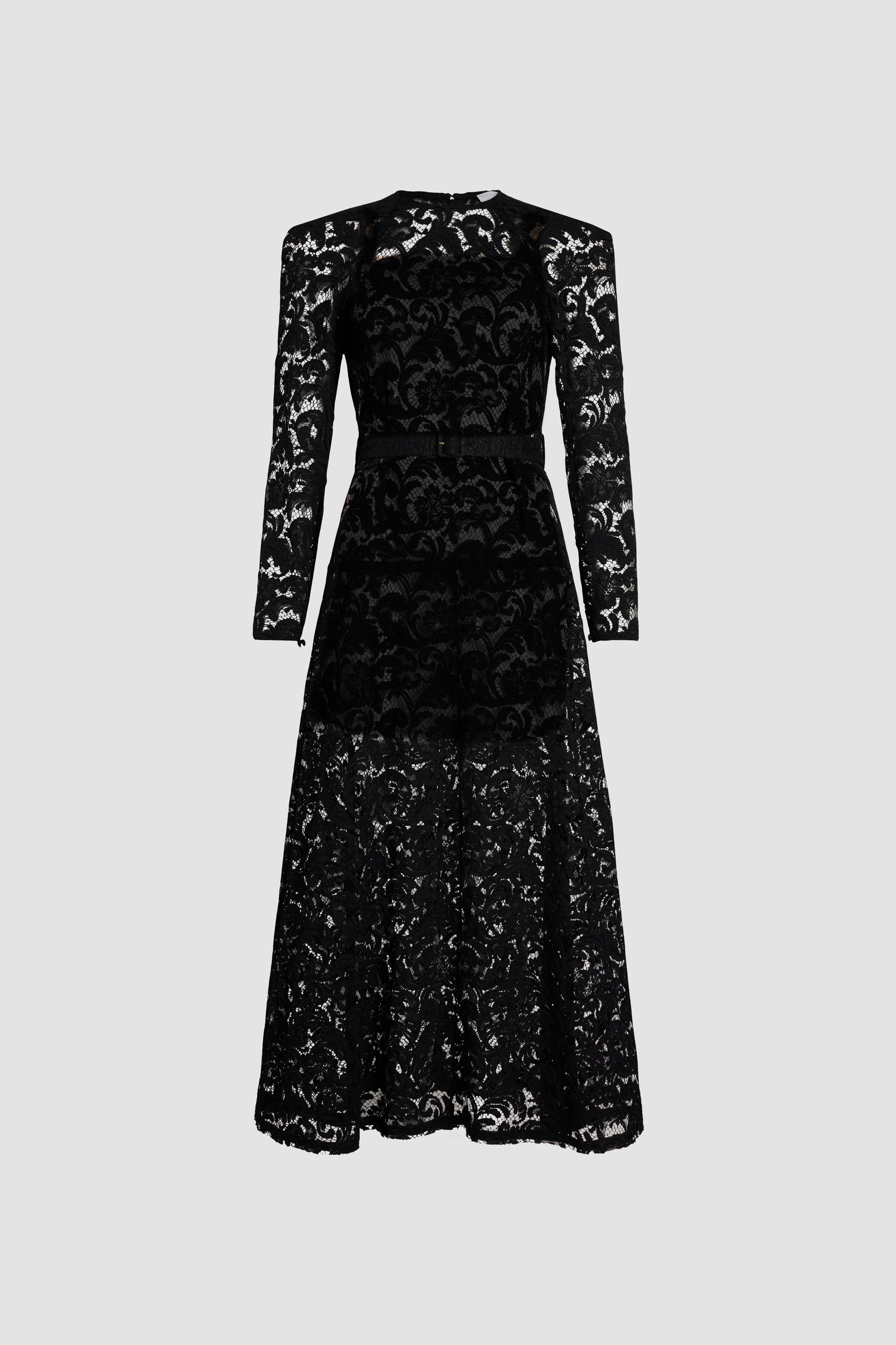 Patou DR146 robe maxi dentelle noire coton bio