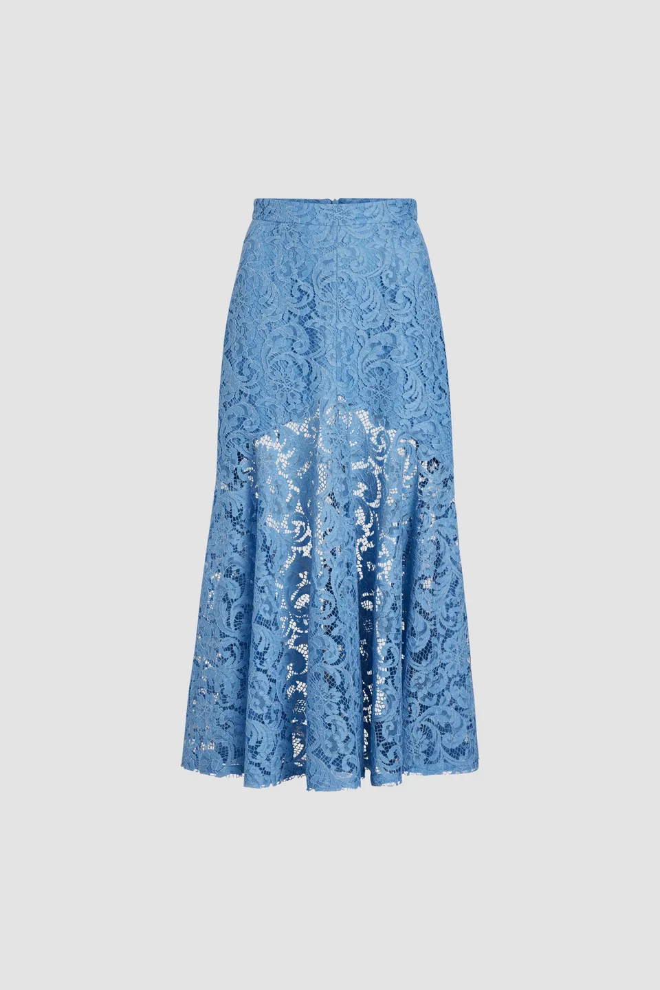 Patou H24SK0690194636B jupe midi dentelle Airy Blue