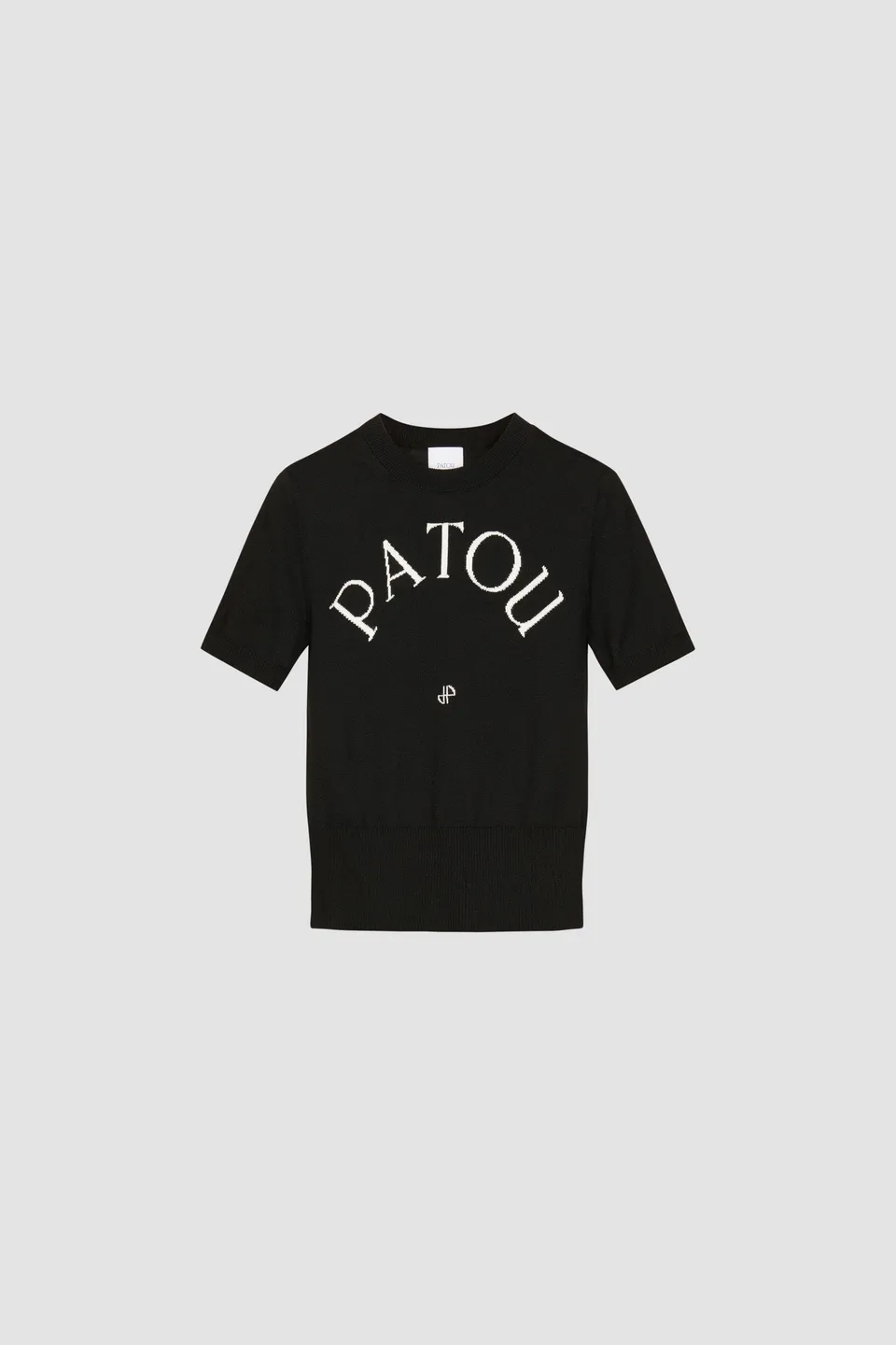 Patou P22KN068 top maille jacquard coton bio Black