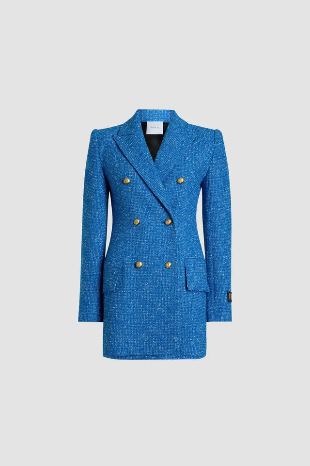 Patou JA042 veste tweed bleu Victoria 34