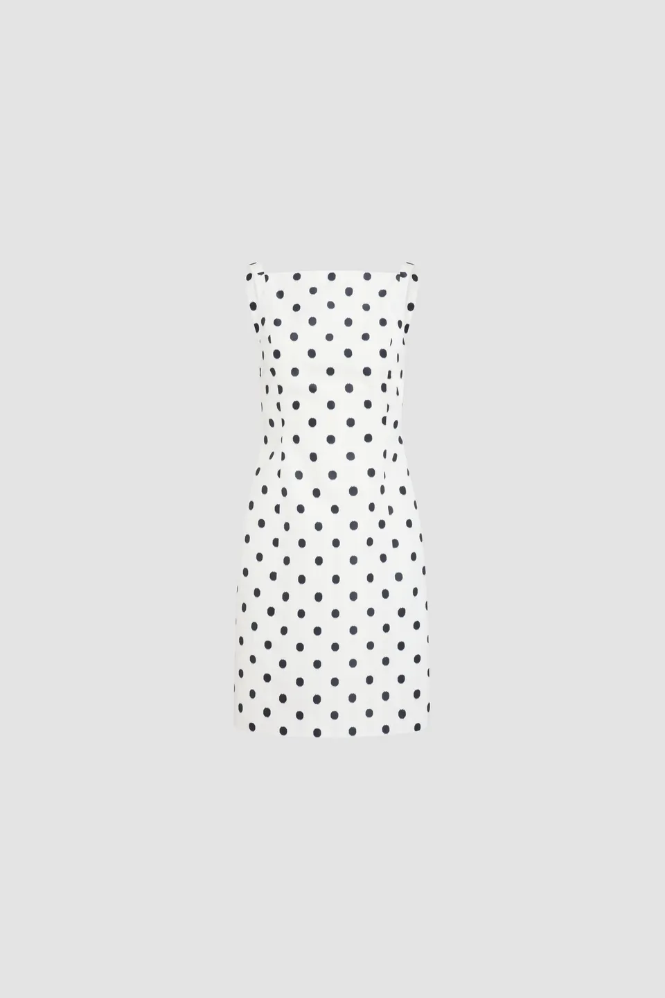 Patou P26DR24902455964 robe fourreau midi blanche pois bleus