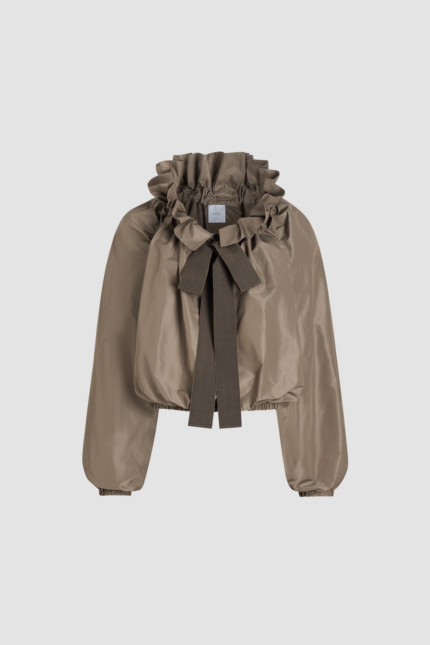 Patou TO017 top mocha faille recyclée col laçage