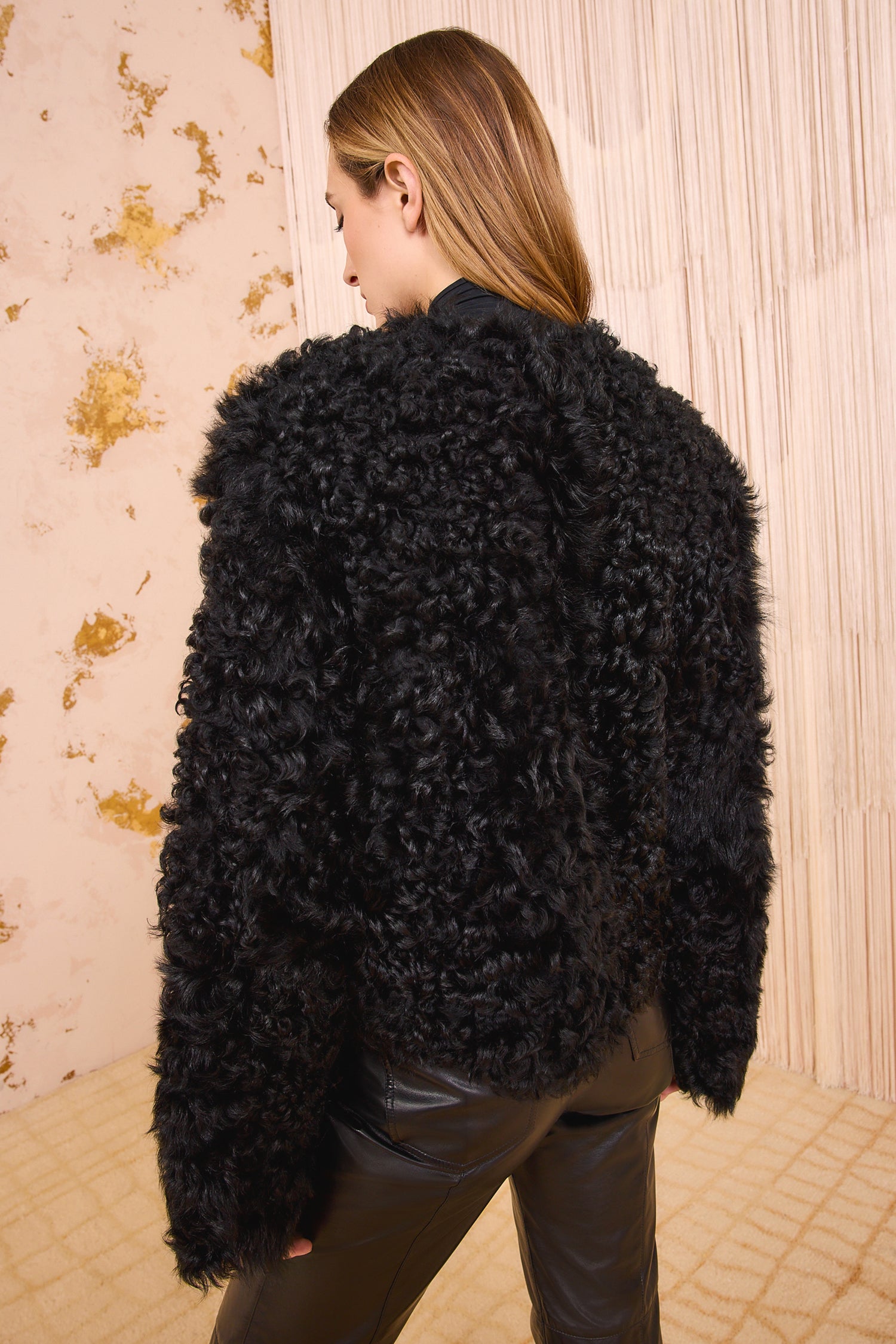 Ulla Johnson Irina manteau shearling Noir reversible