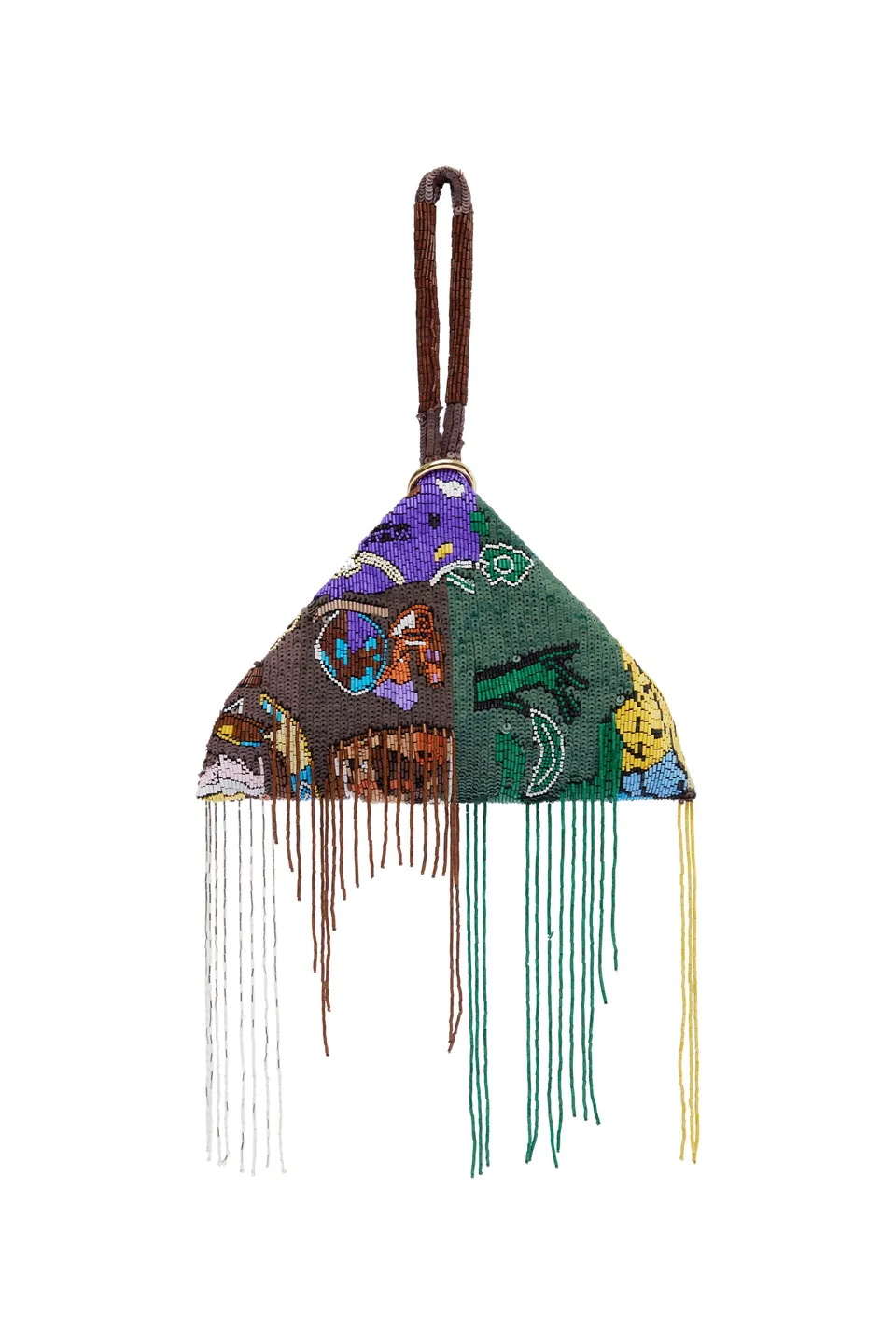 Alemäis Mlak Beaded Trapeze Pouch pochette perlée main