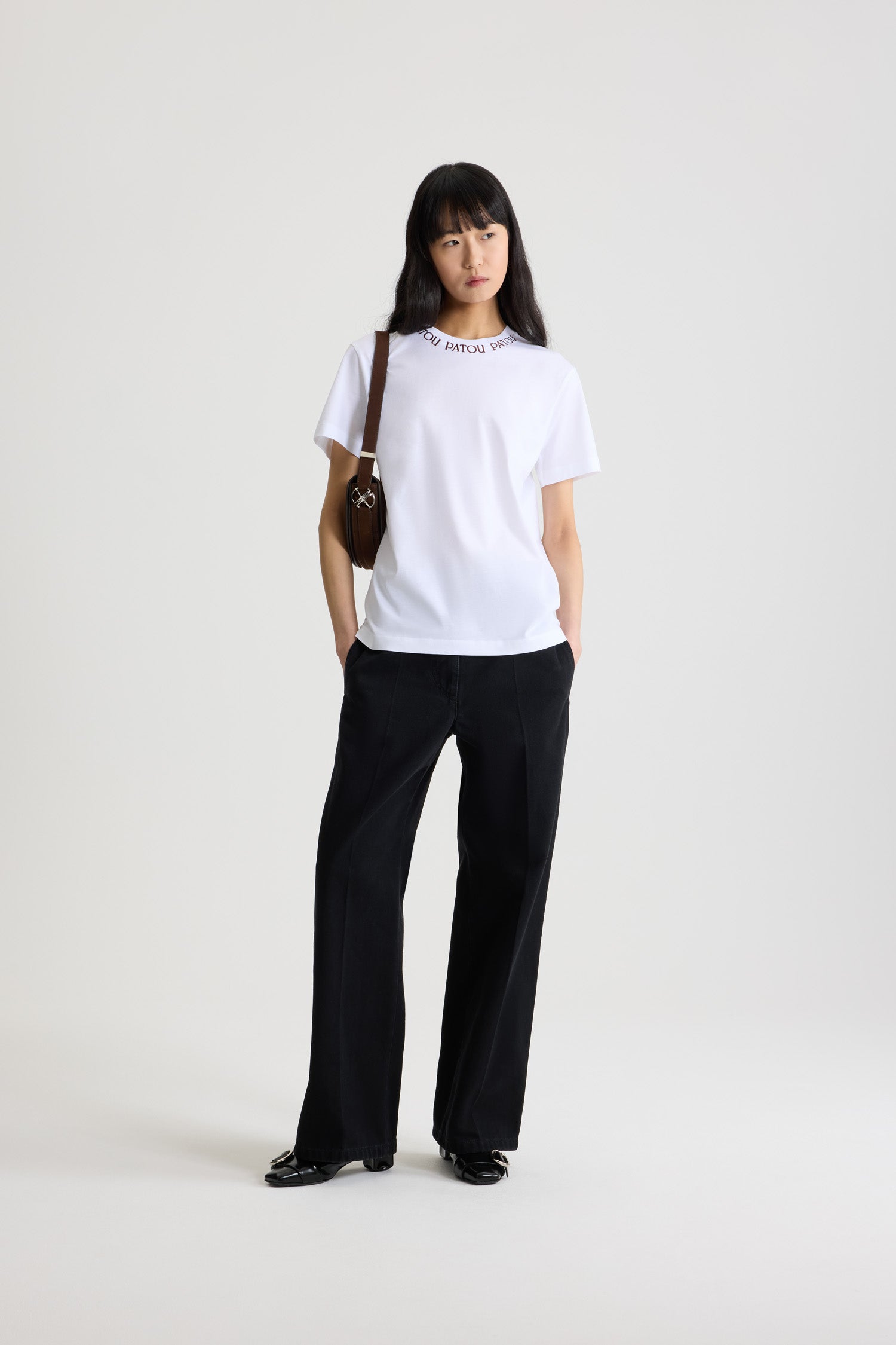 Patou H25JE1869999001W t-shirt coton bio blanc