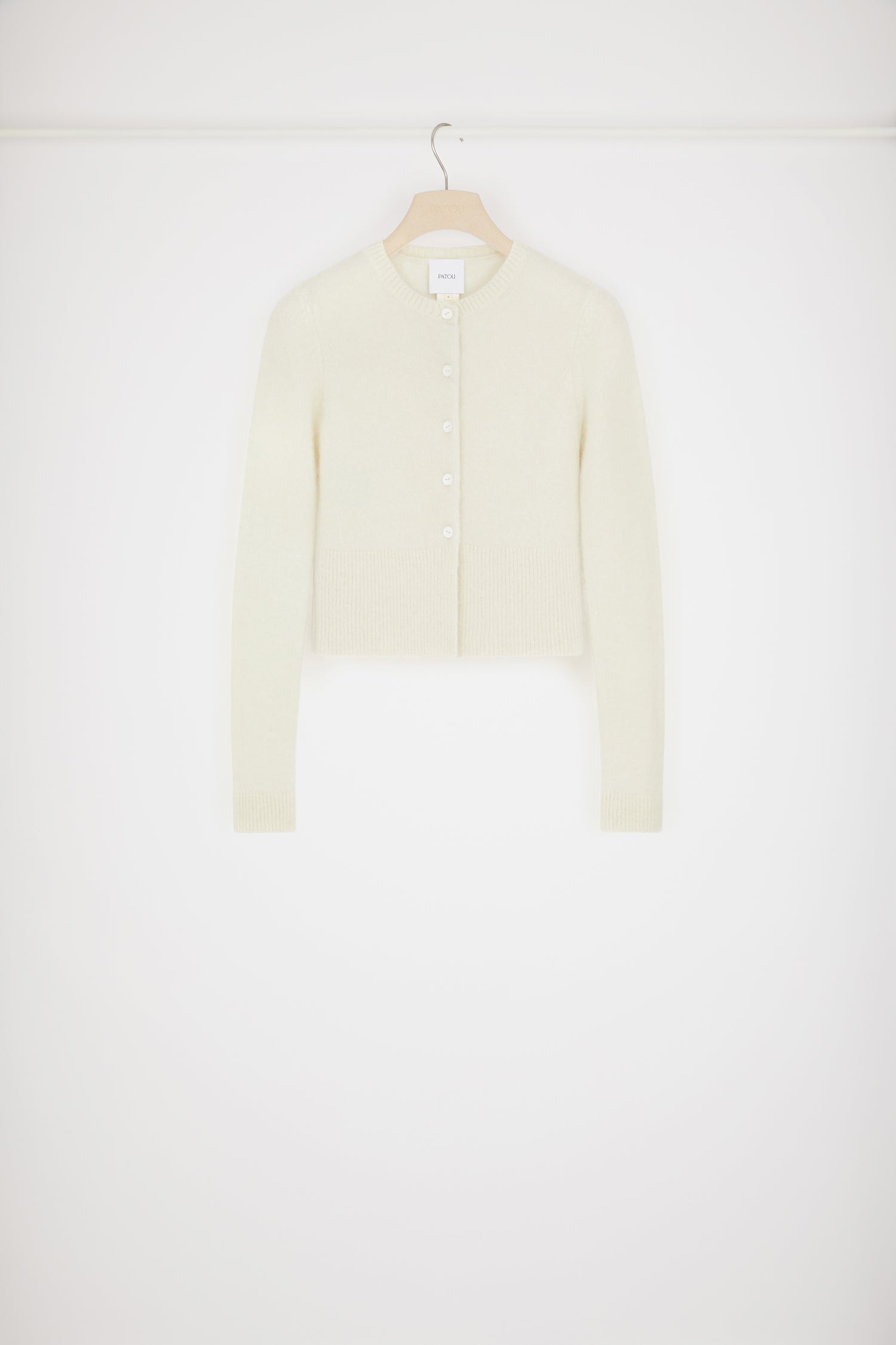 Patou Knitwear cardigan cropped H23KN1488065009A Avalanche alpaga
