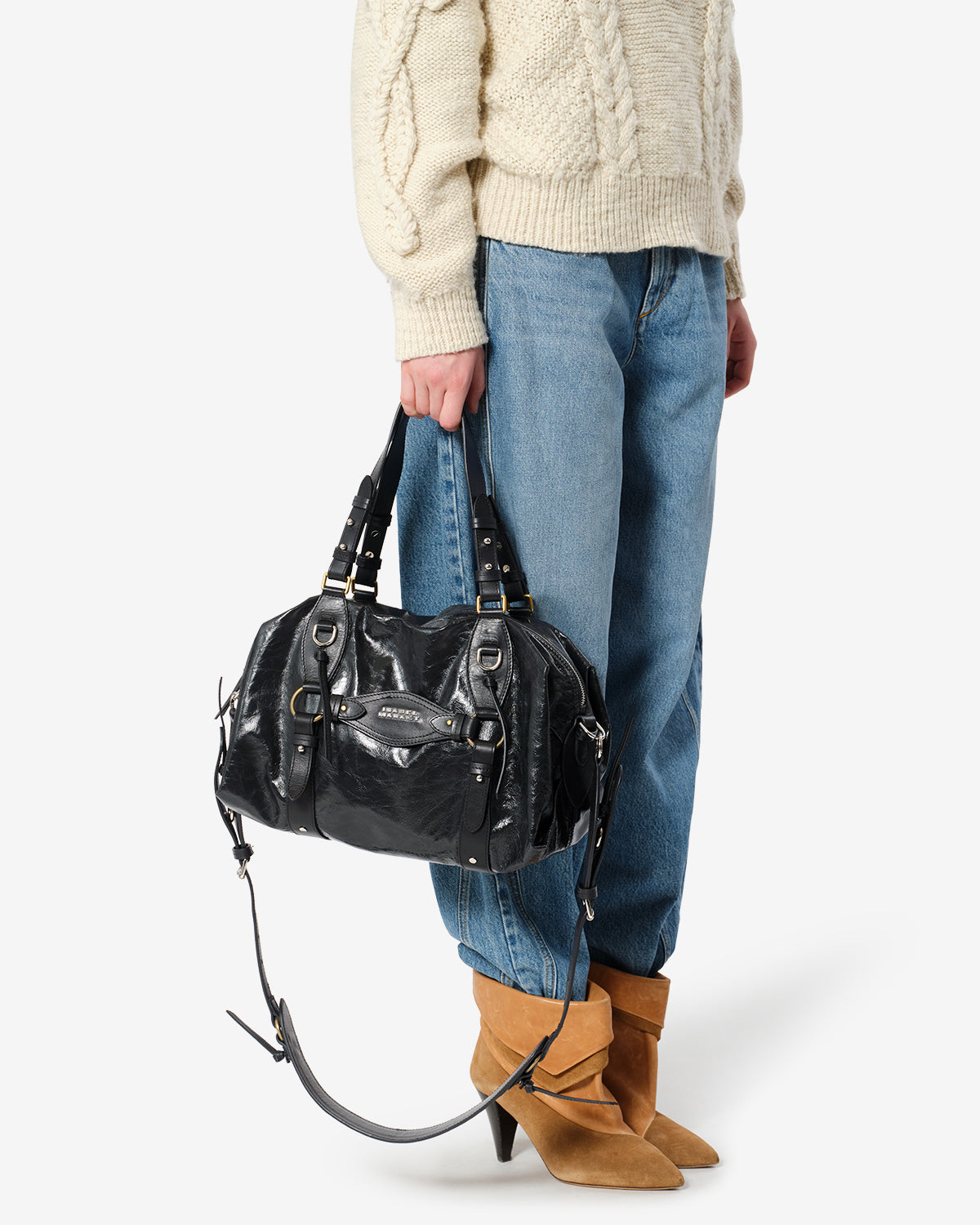 Isabel Marant Tilpa PP0507 sac cuir noir 36 cm