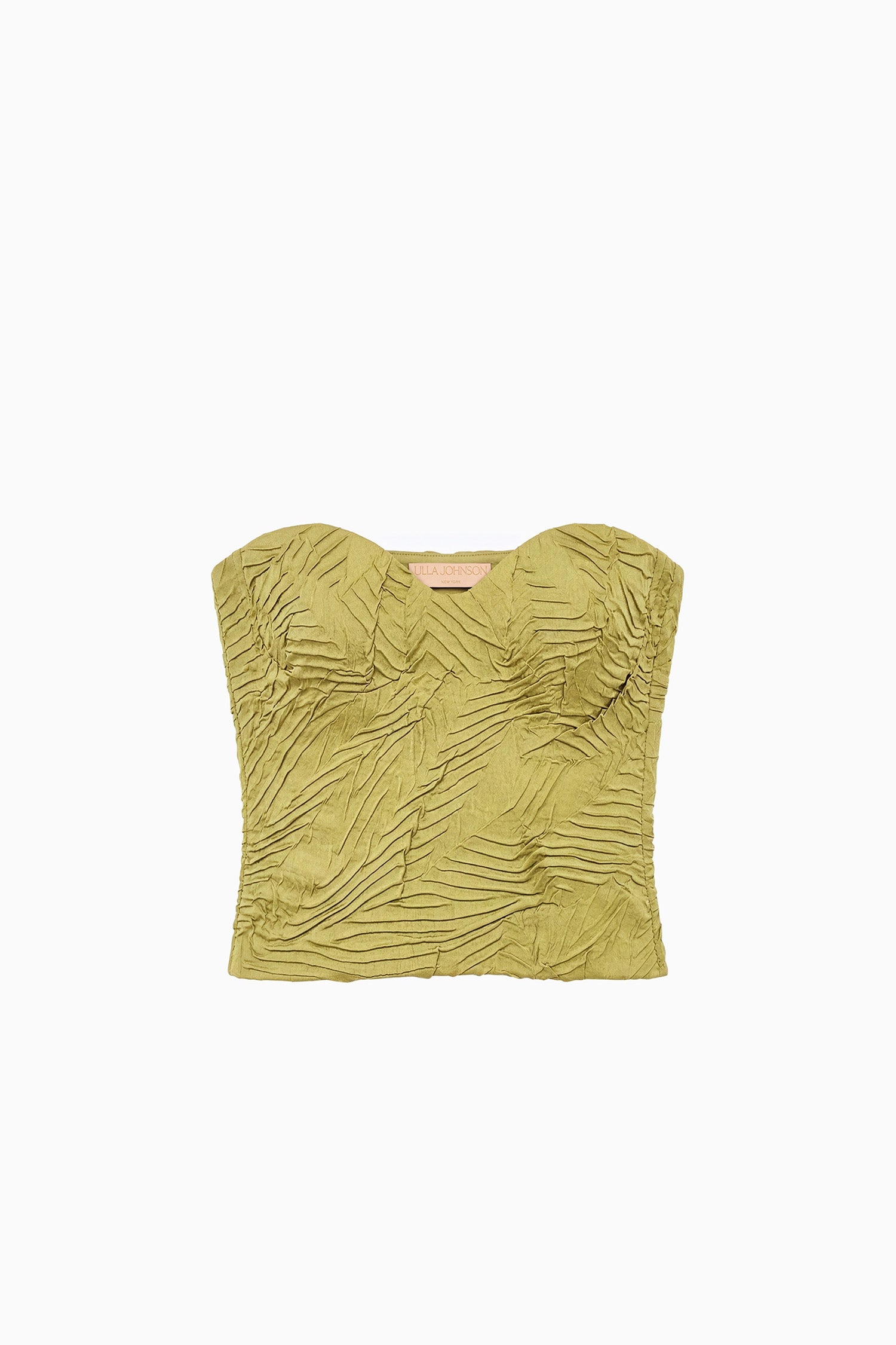 Ulla Johnson Heleen top bustier satin Moss Gold