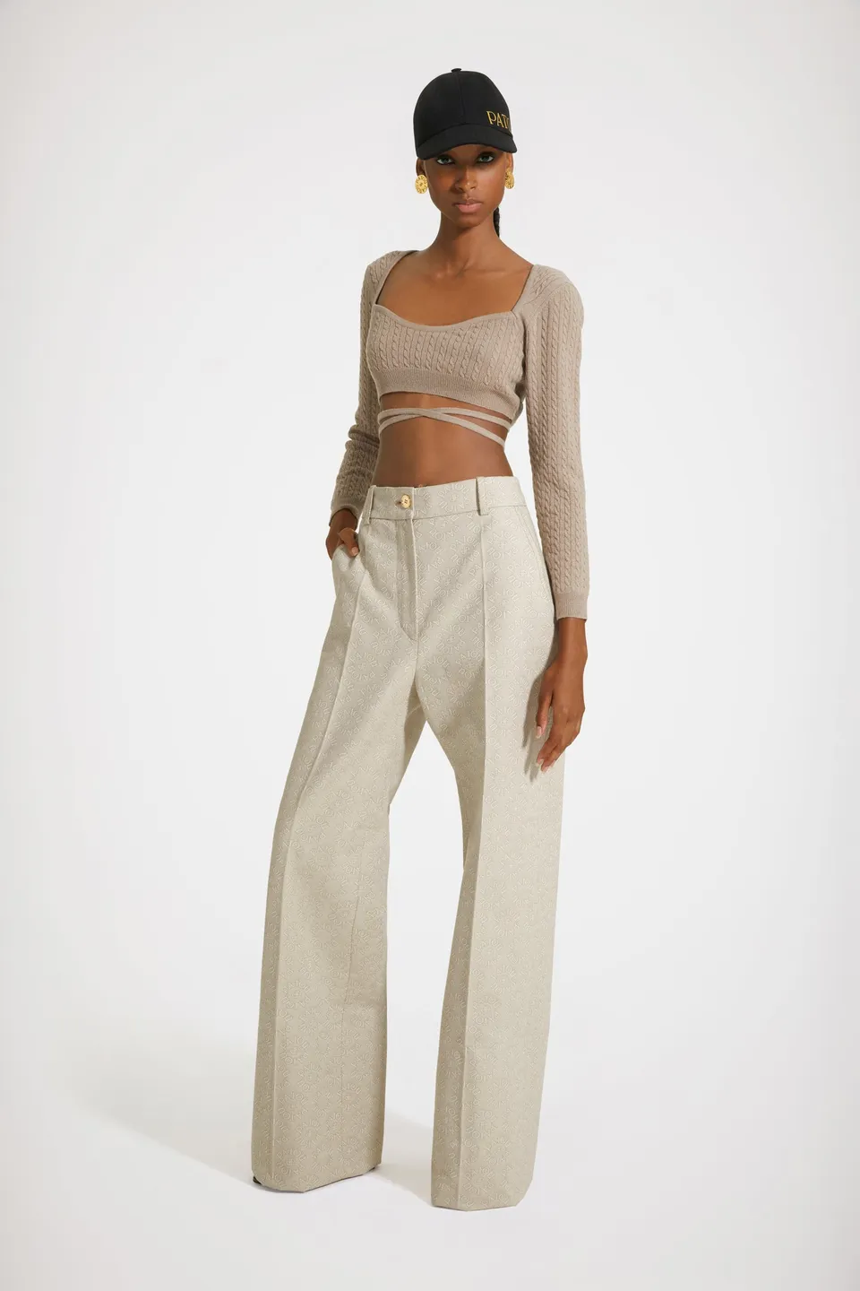 Patou TR002 pantalon Medallion jacquard coton bio