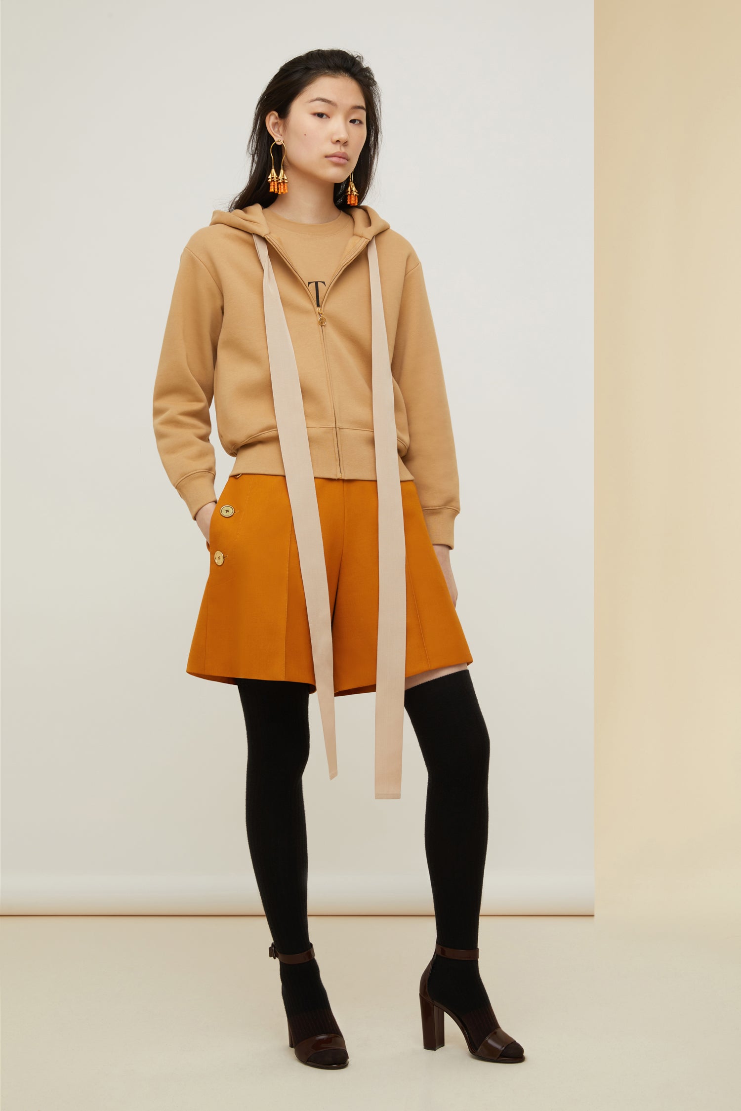 Patou TR004 short gingerbread laine recyclée