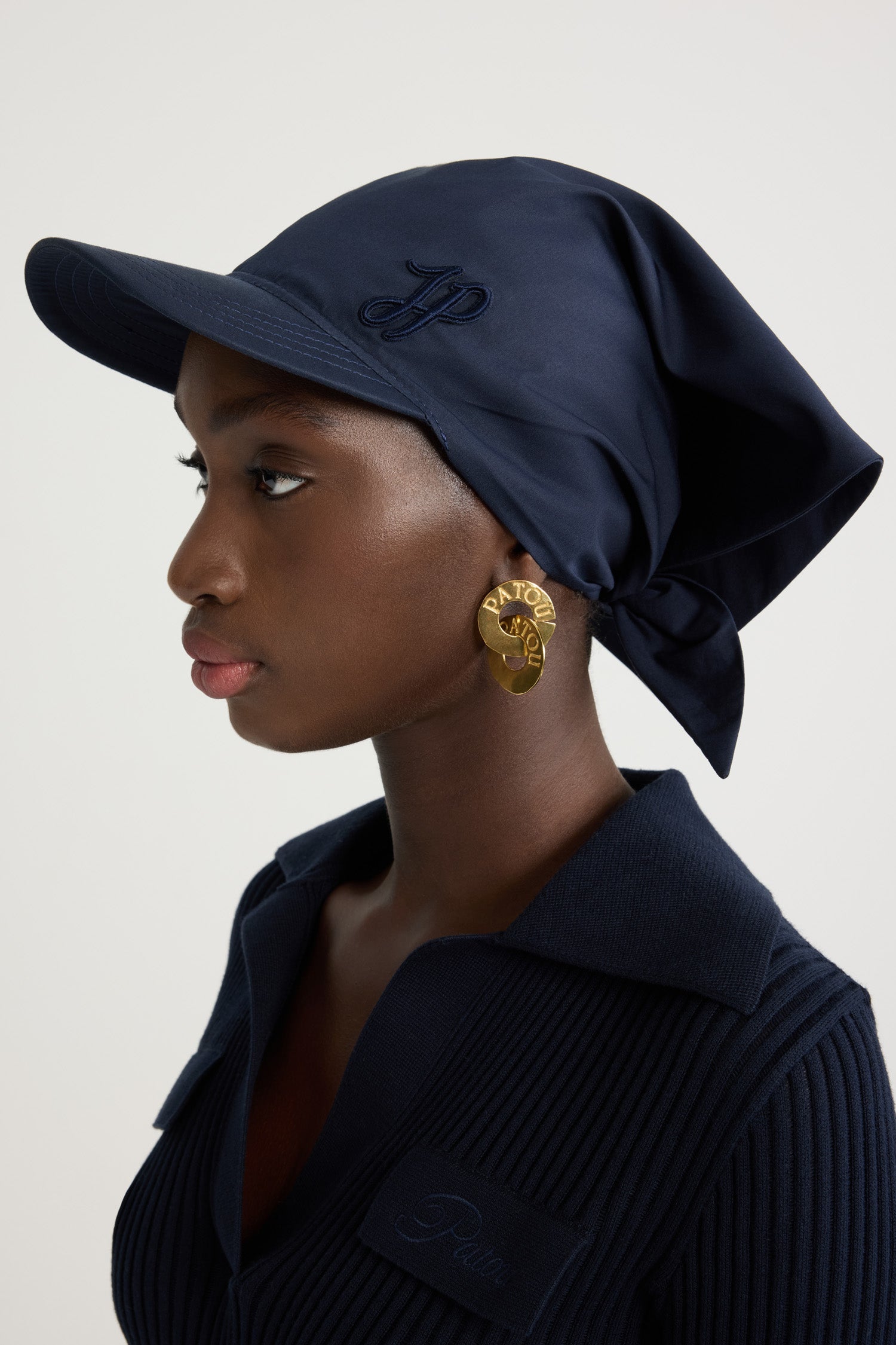 Patou Accessories casquette foulard AC099 coton bio bleu marine TU