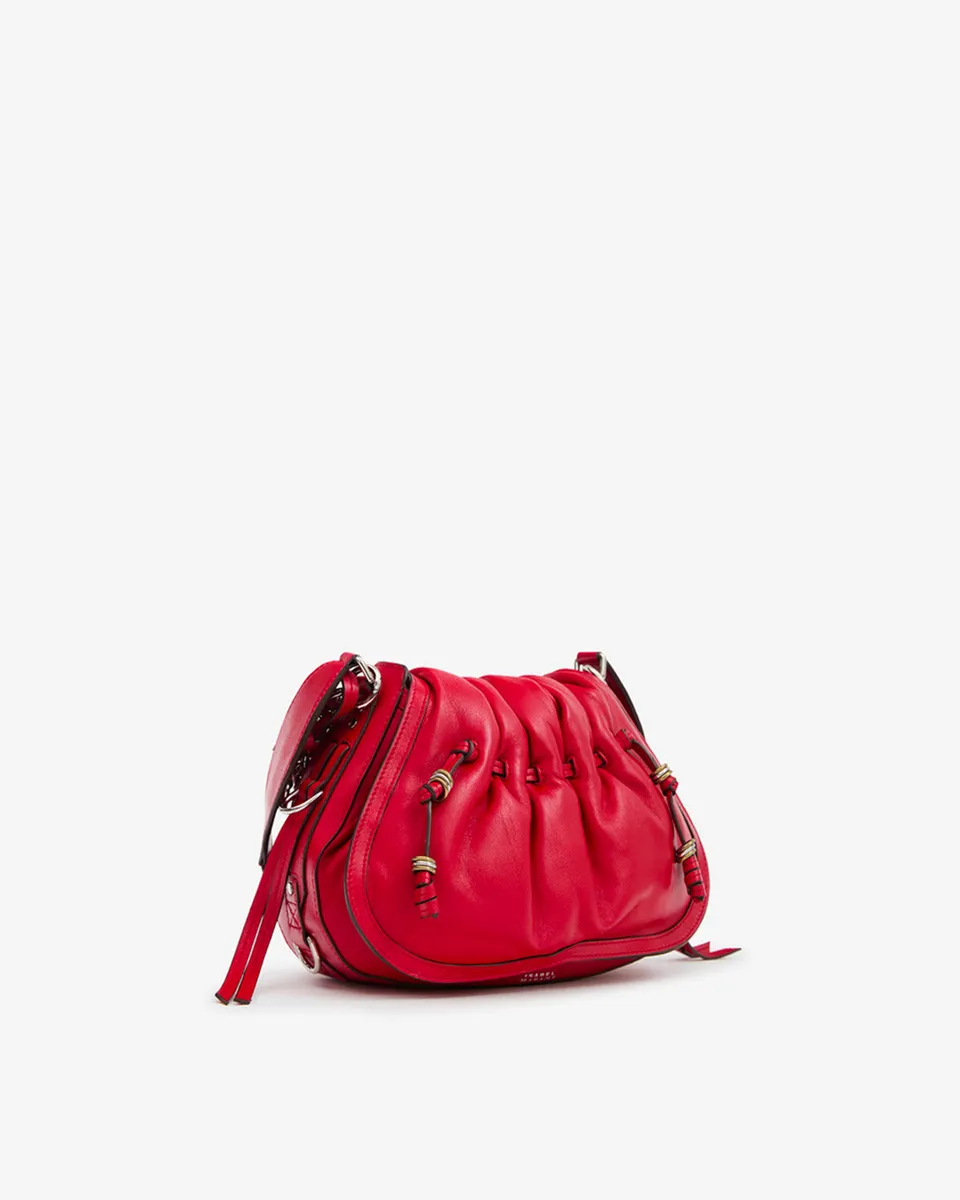 Isabel Marant Bolton sac cuir rouge écarlate 24 cm