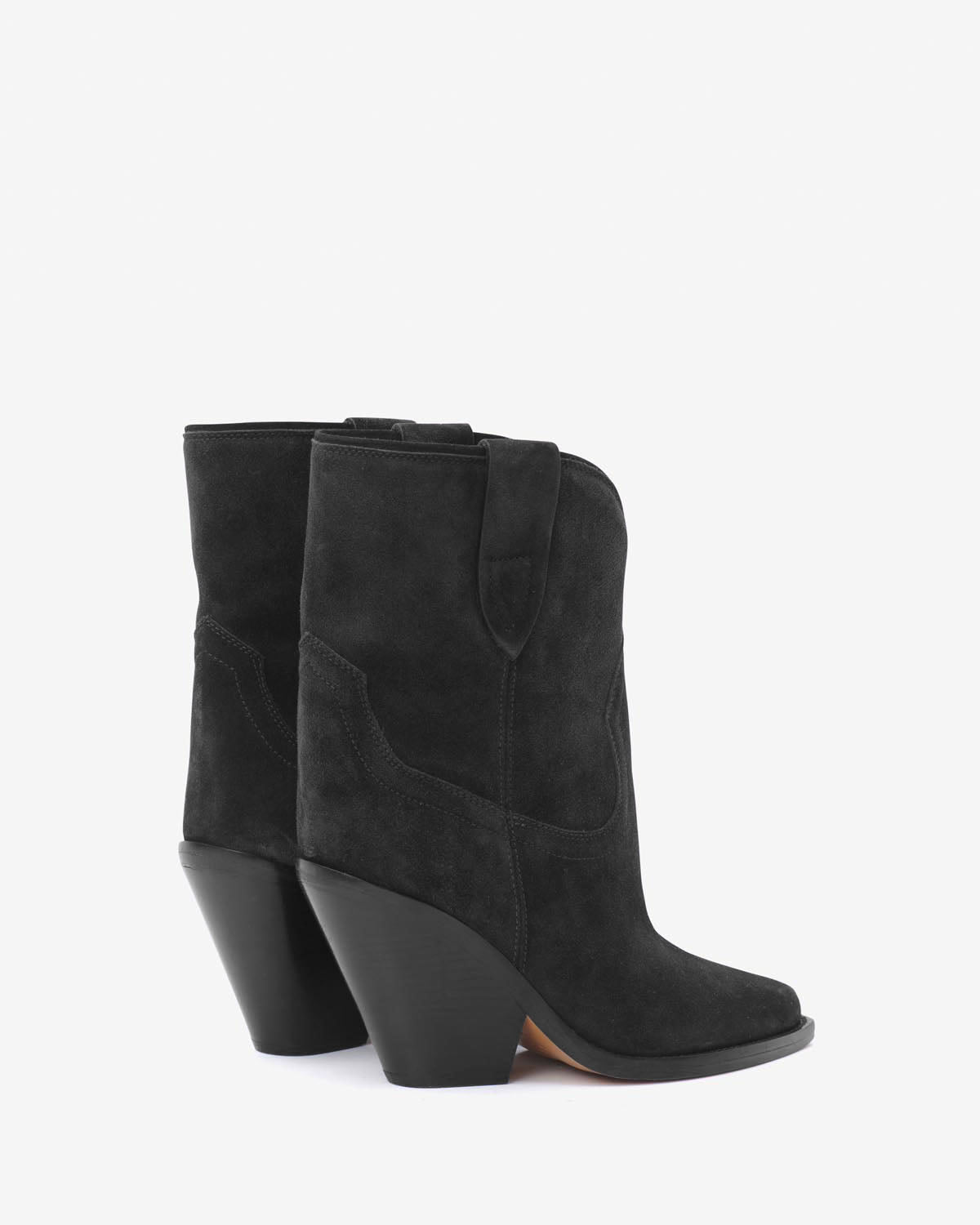 Isabel Marant Leyane bottines noir délavé cuir 9 cm